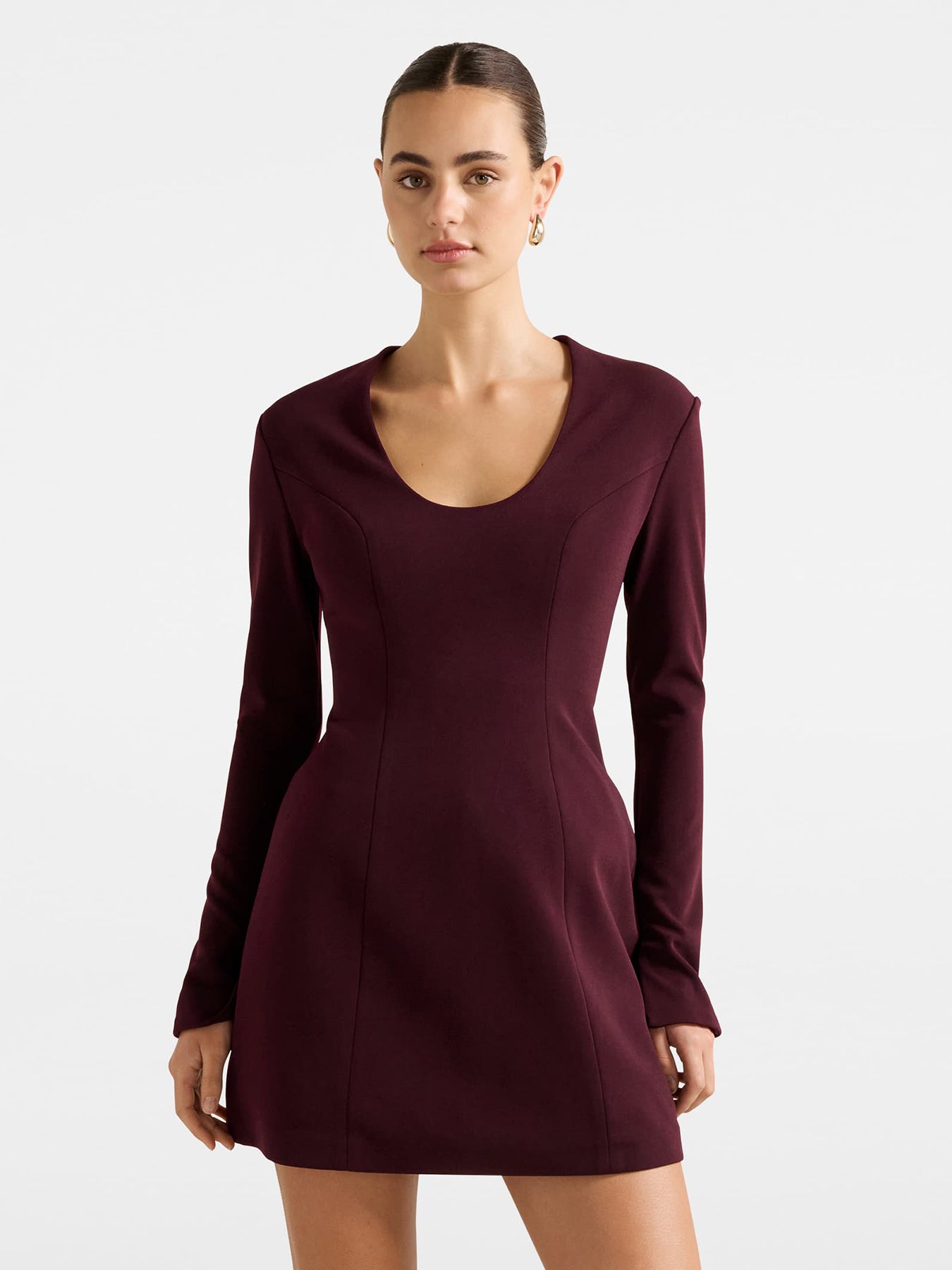 Ruby Structured Mini Dress Red