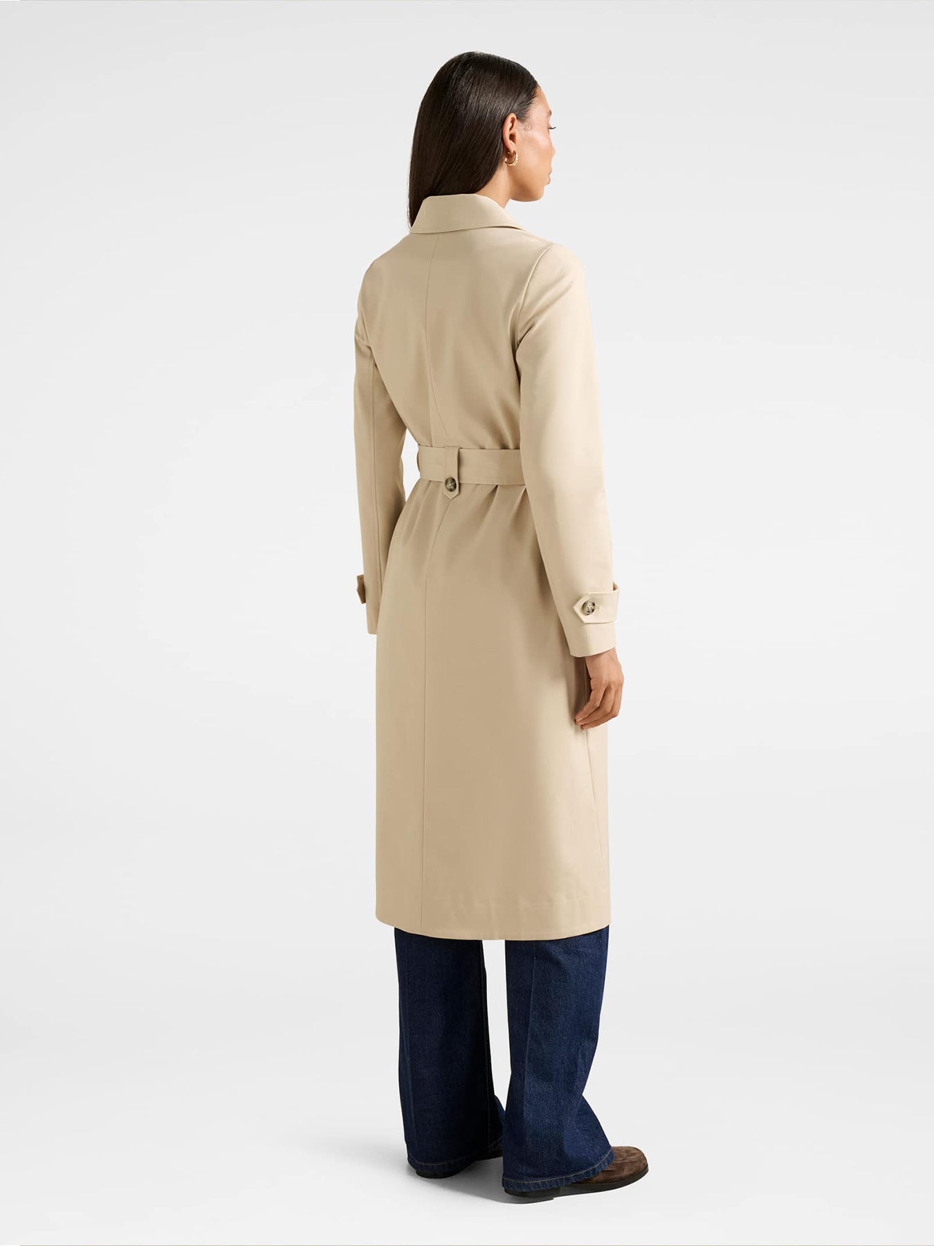 Helen Single Breasted Belted Trench Coat Brown