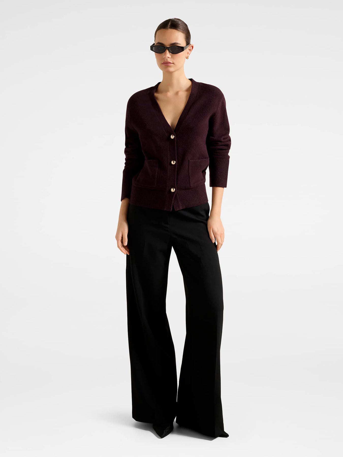 Cassidy Knitted Cardigan Purple