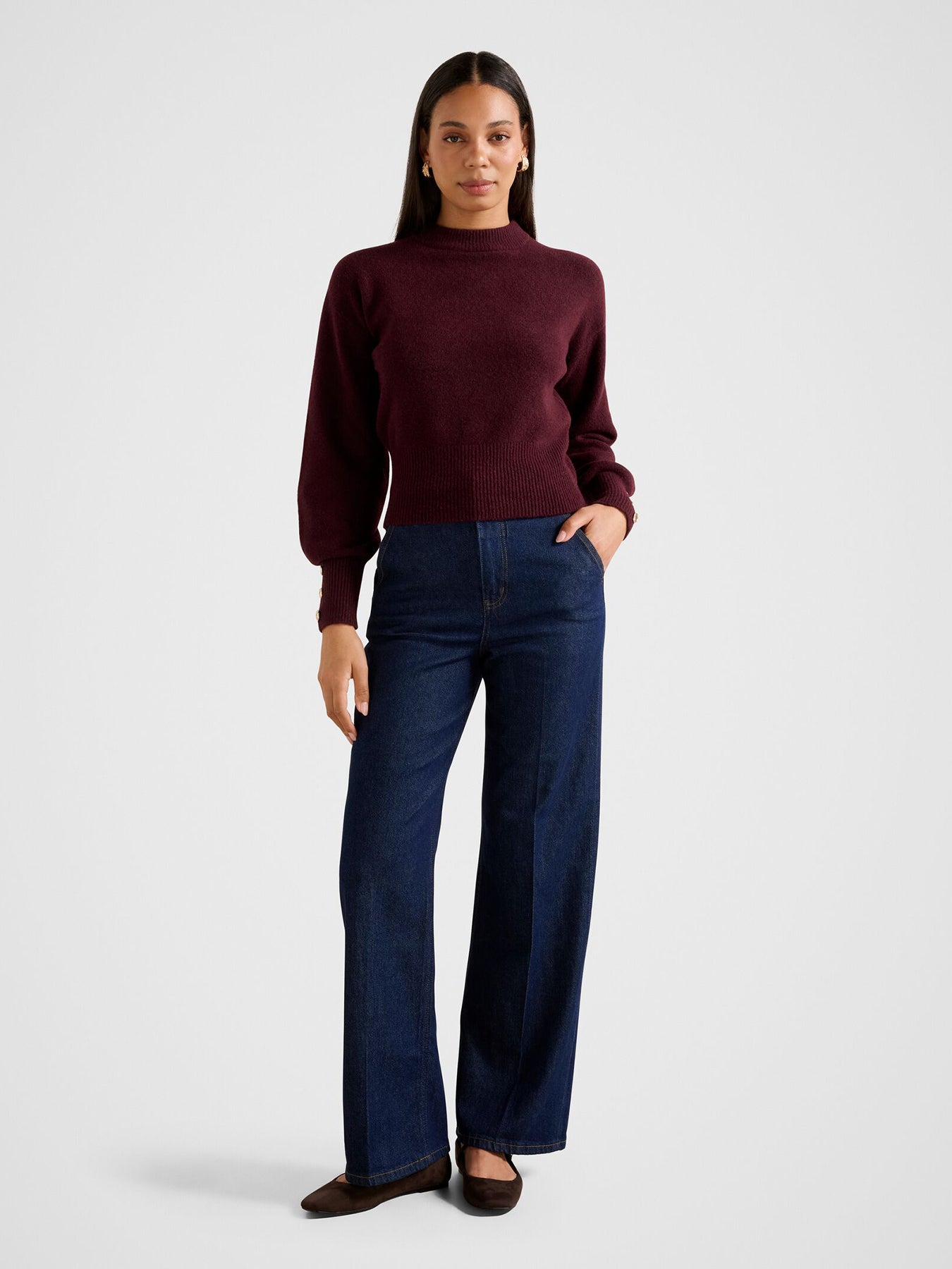 Millie Crew Neck Sweater Purple