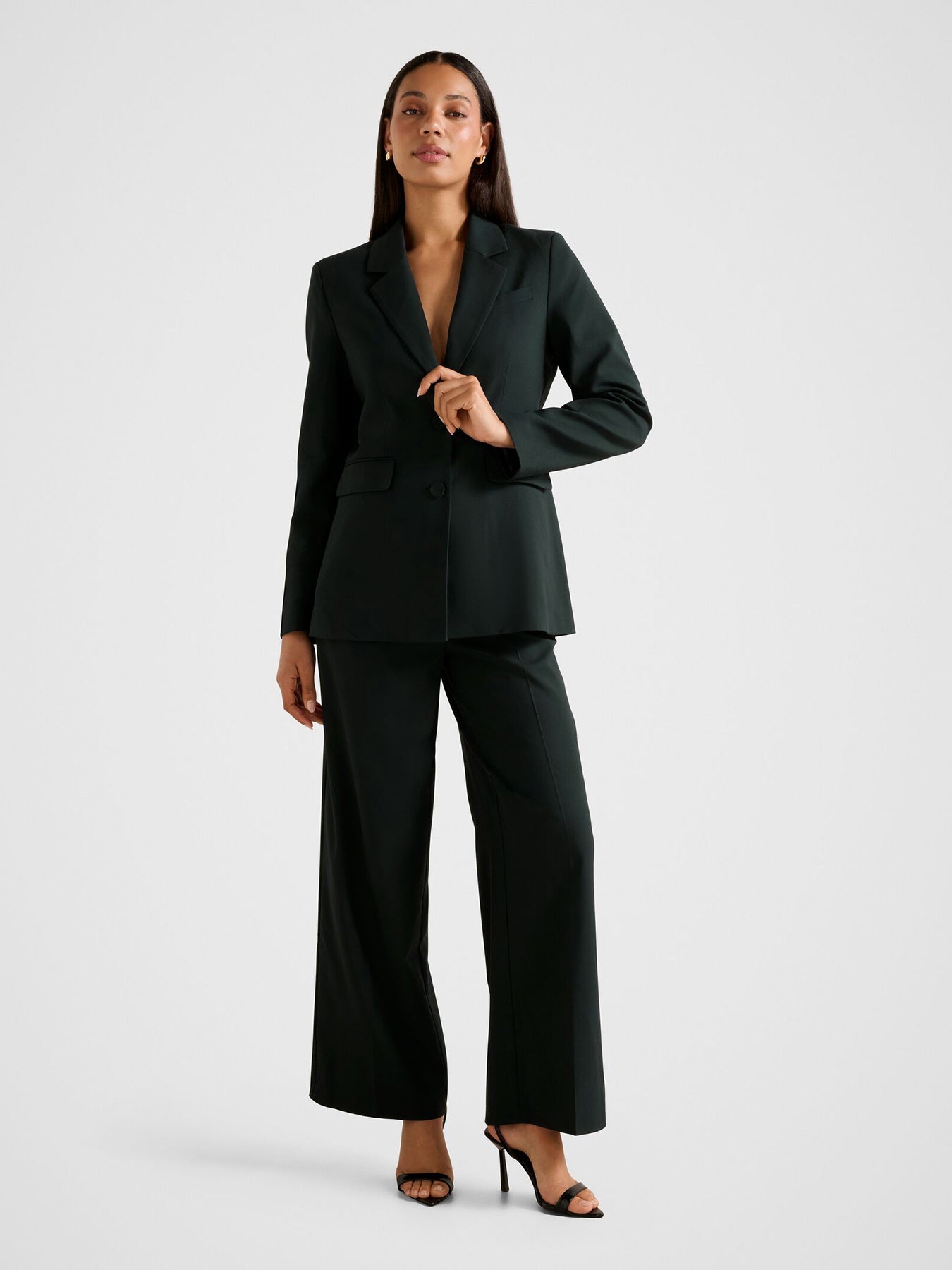 Clarette Nipped Waist Blazer Green