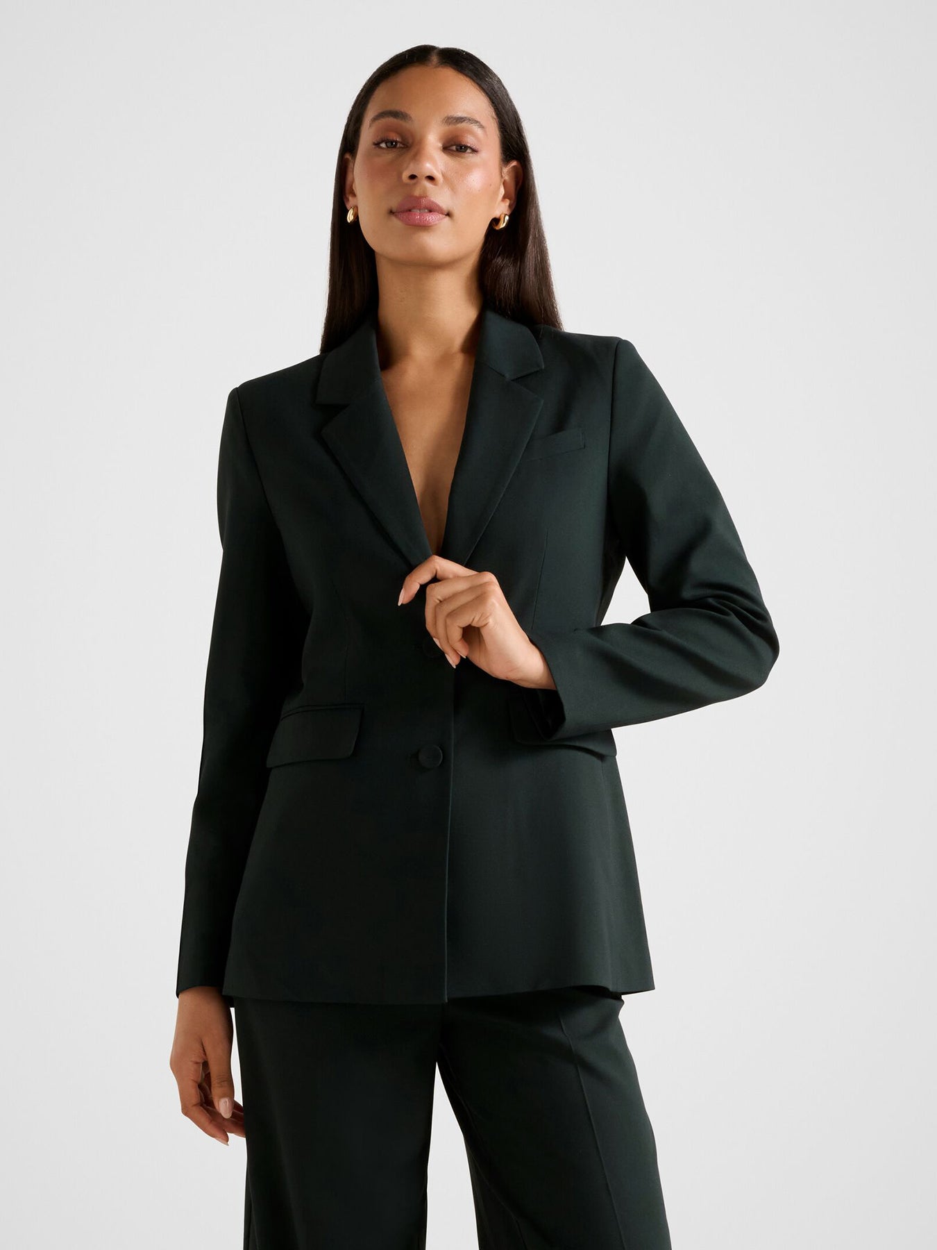 Clarette Nipped Waist Blazer Green
