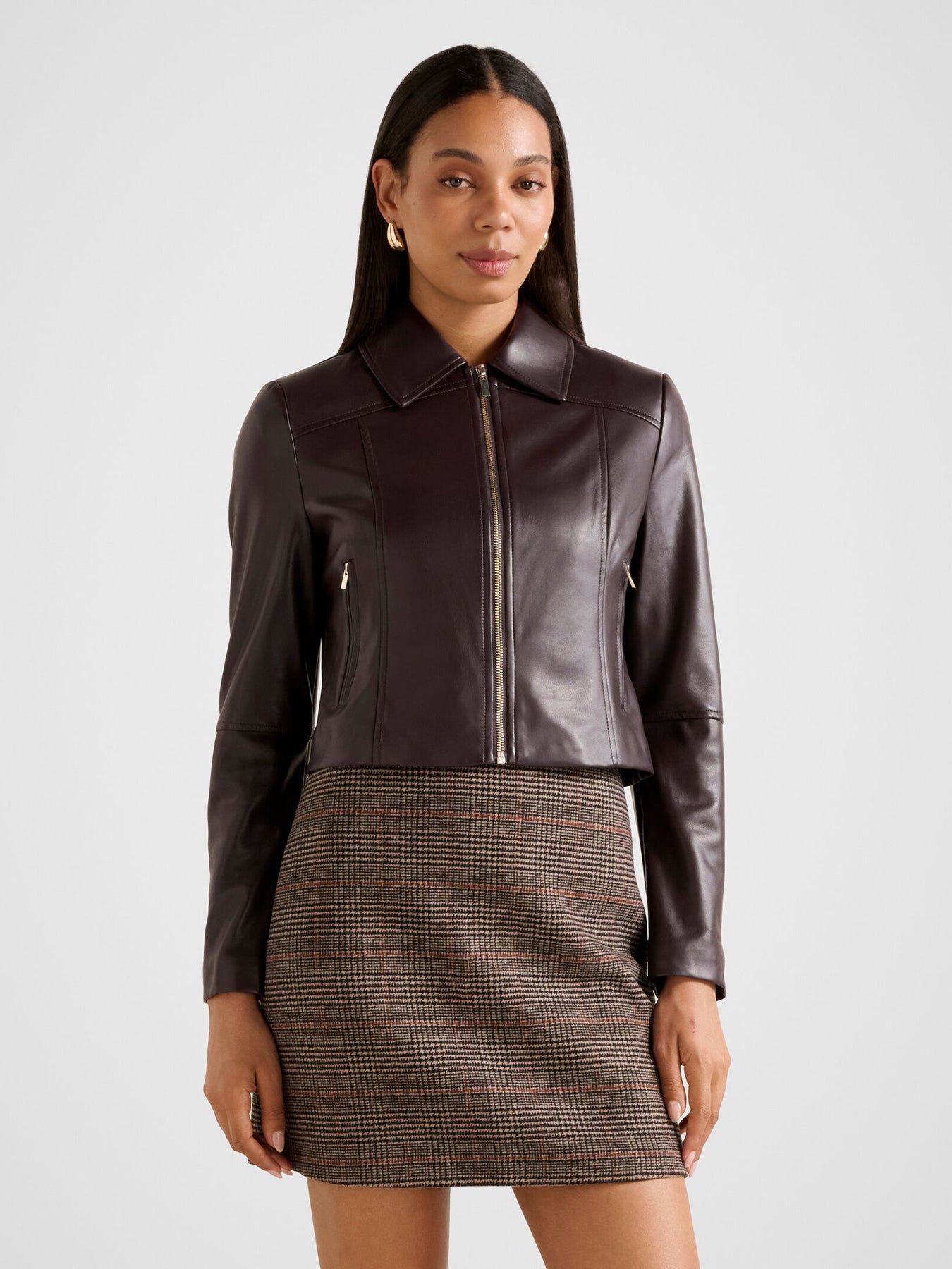 Addison Vegan Leather Jacket Red