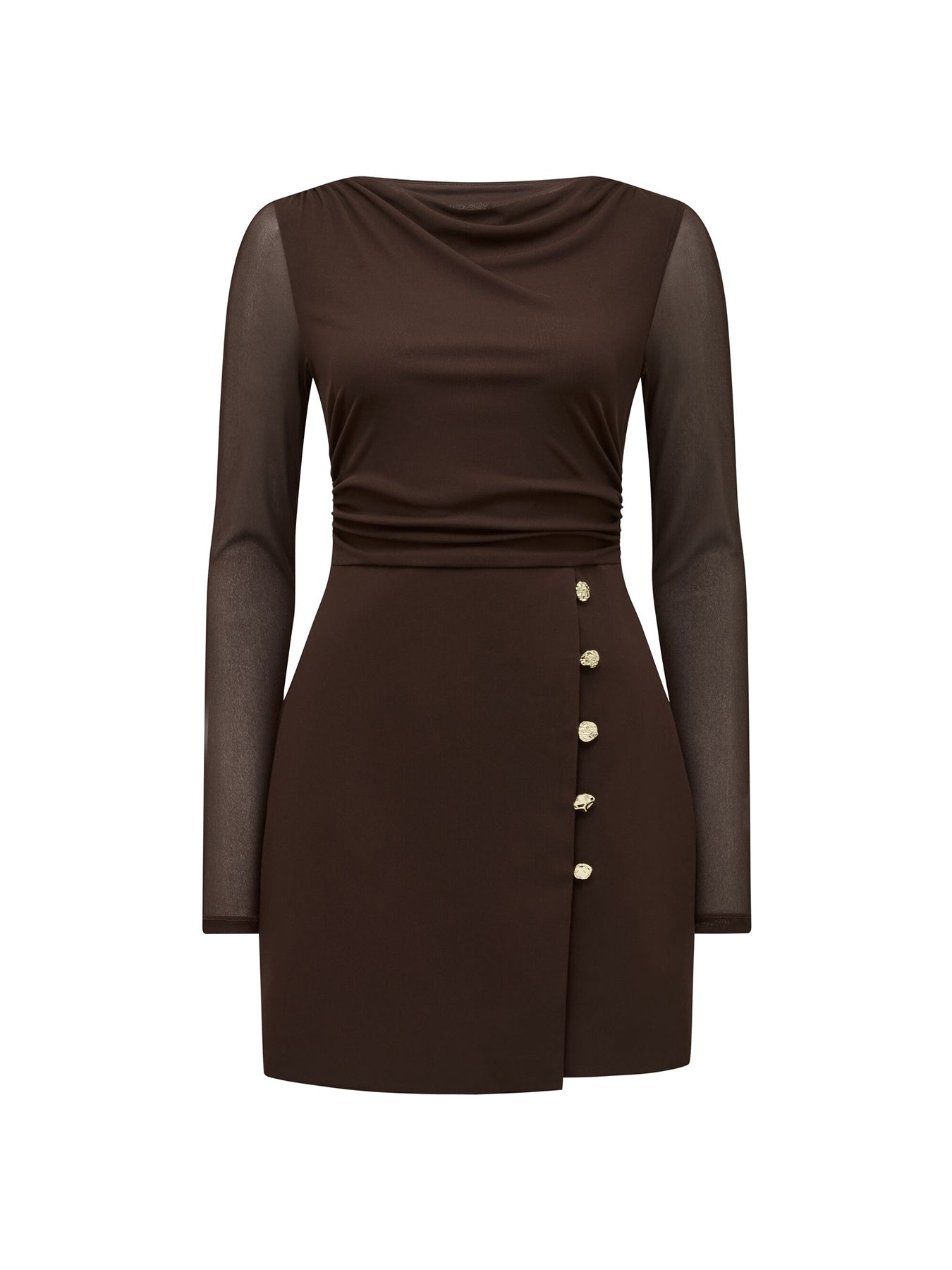 Isadora 2 in 1 Tailored Mini Dress Brown