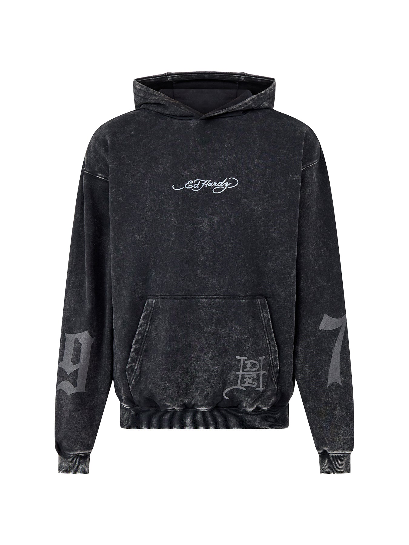 Flaming Tiger Relaxed Hoodie Black