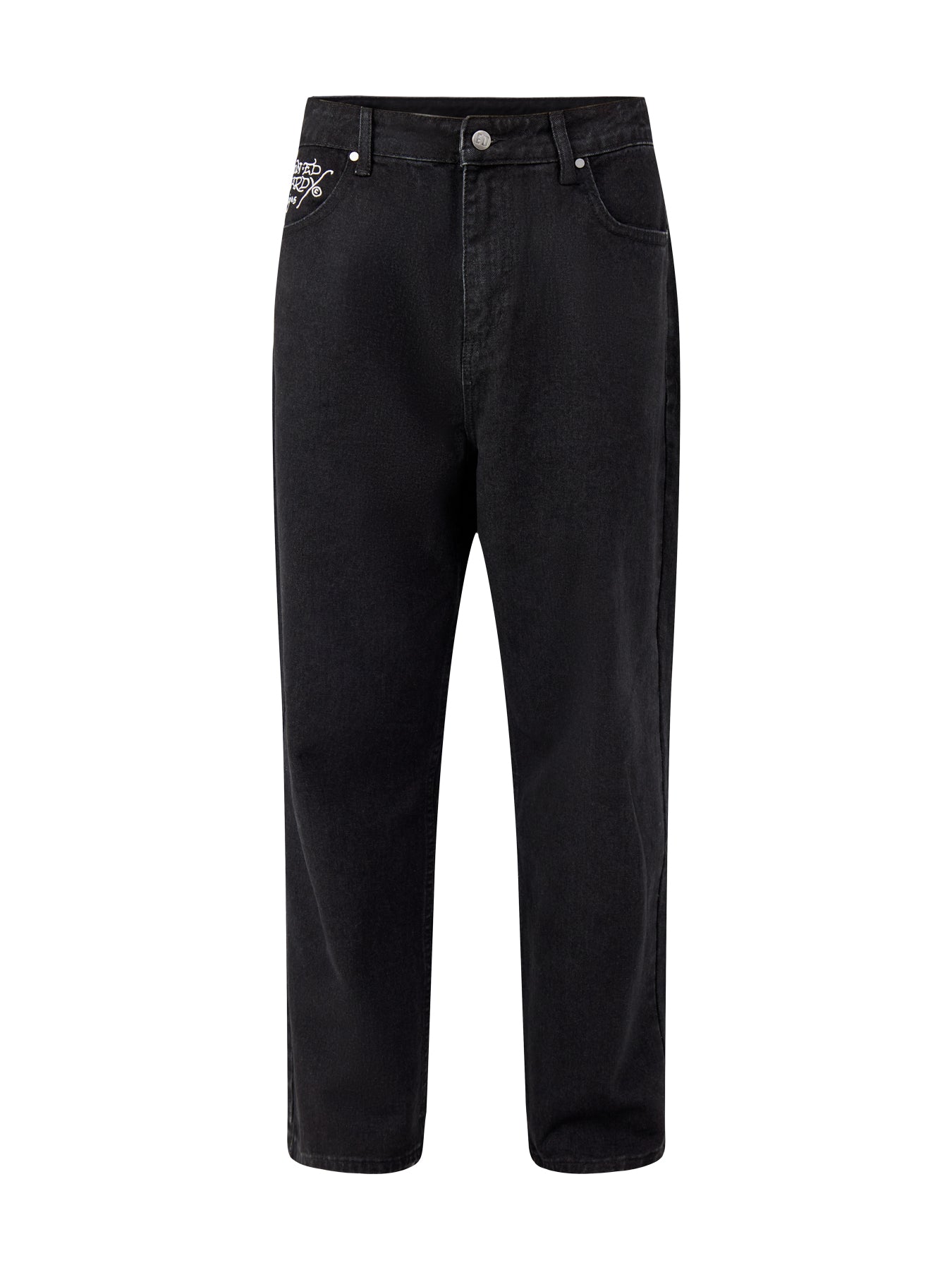 Black Widow Baggy Denim Trousers Black