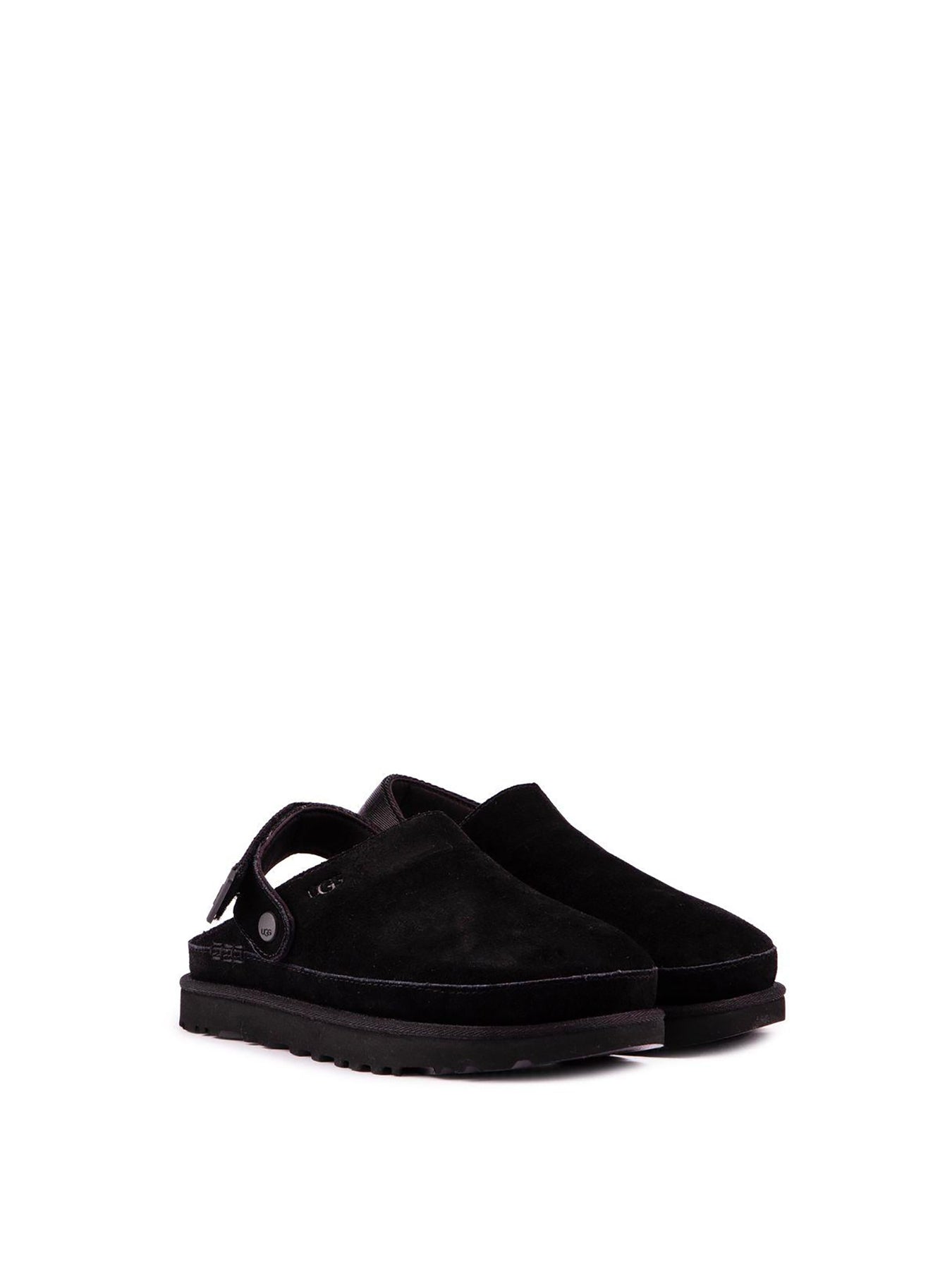Womens Golden Star Clog Slippers Black