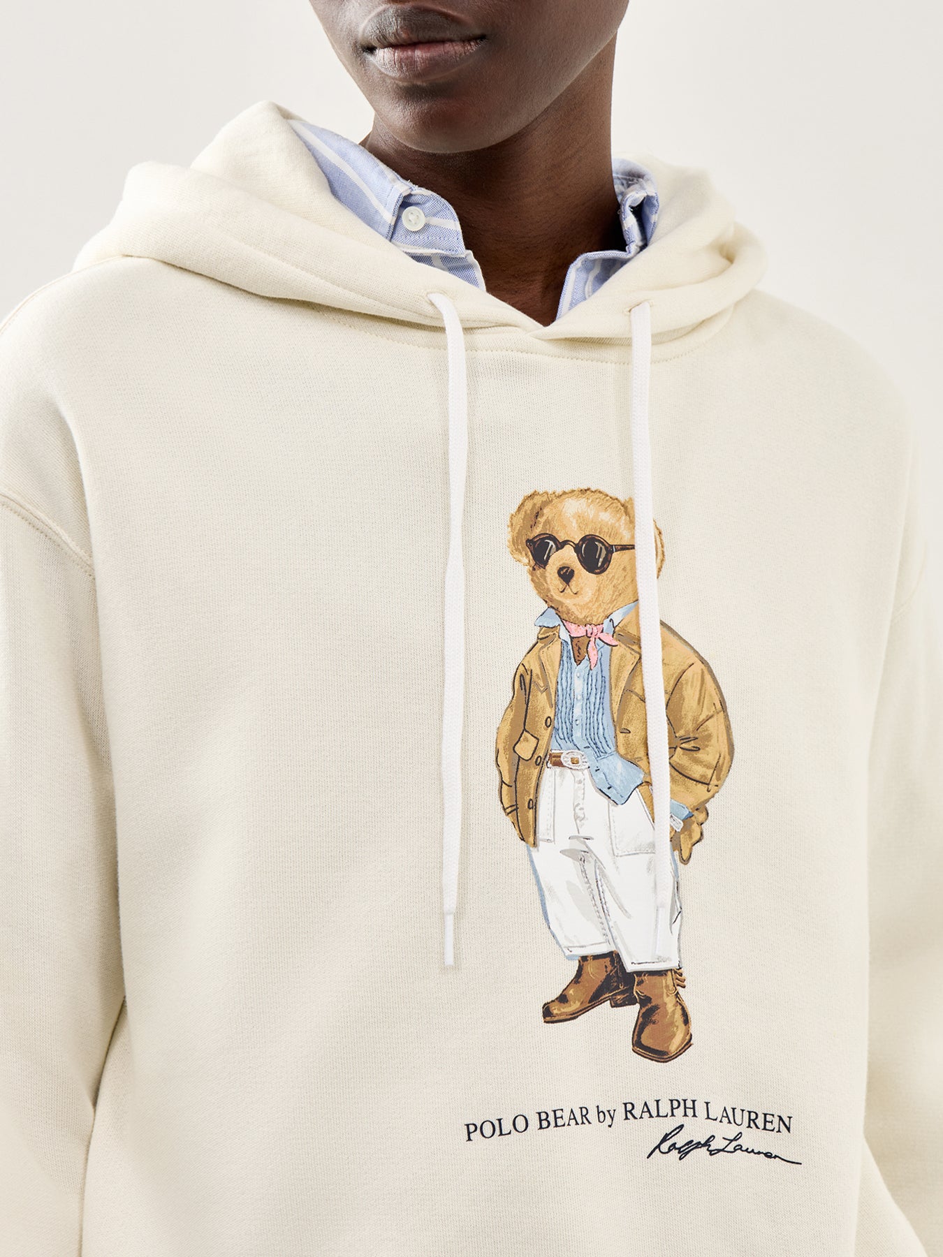 Polo Bear Hoodie Cream