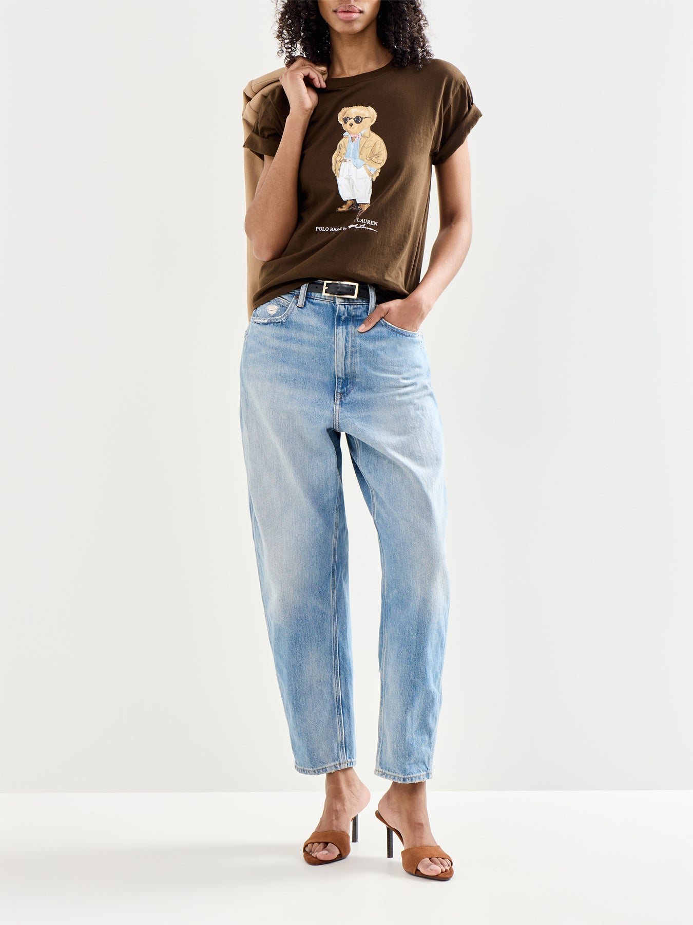 Knit Bear T-Shirt Brown
