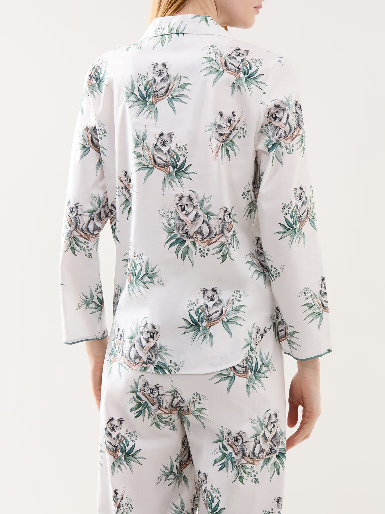 Sea Foam Green Koala Print Pyjama Top