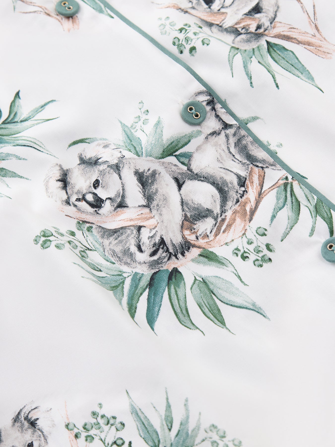 Sea Foam Green Koala Print Pyjama Top