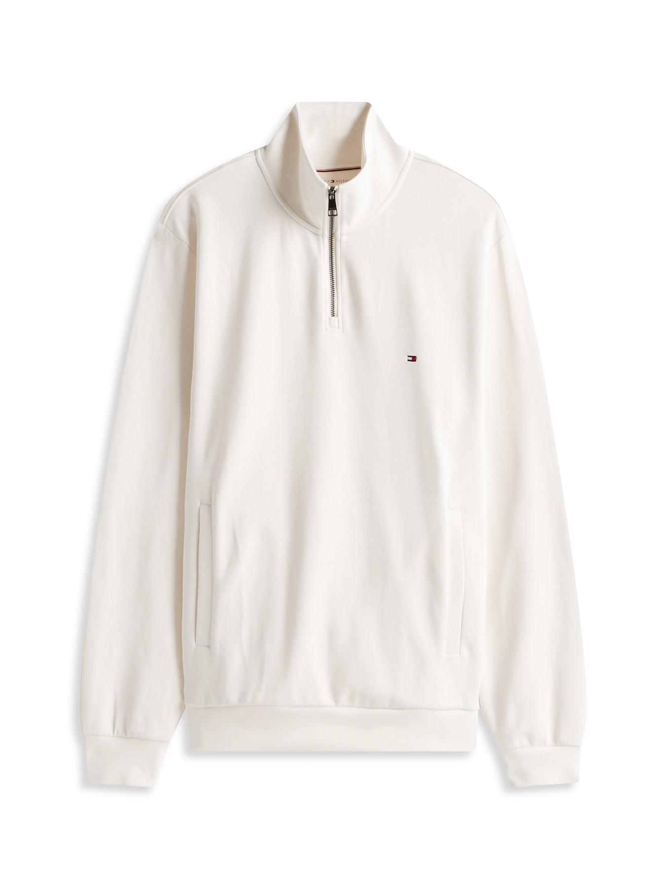Performance Quarter Zip Intechno Knit Jumper Cream