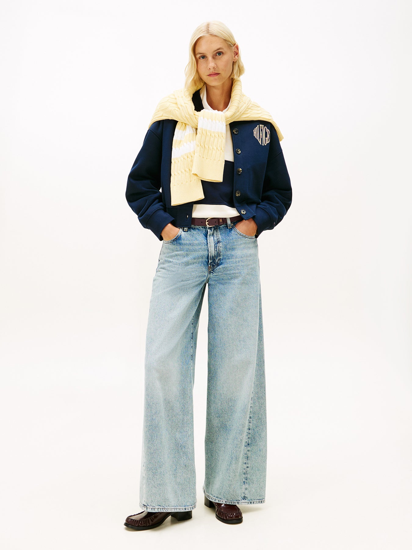 Flex Fleece Logo Bomber Cardigan Blue