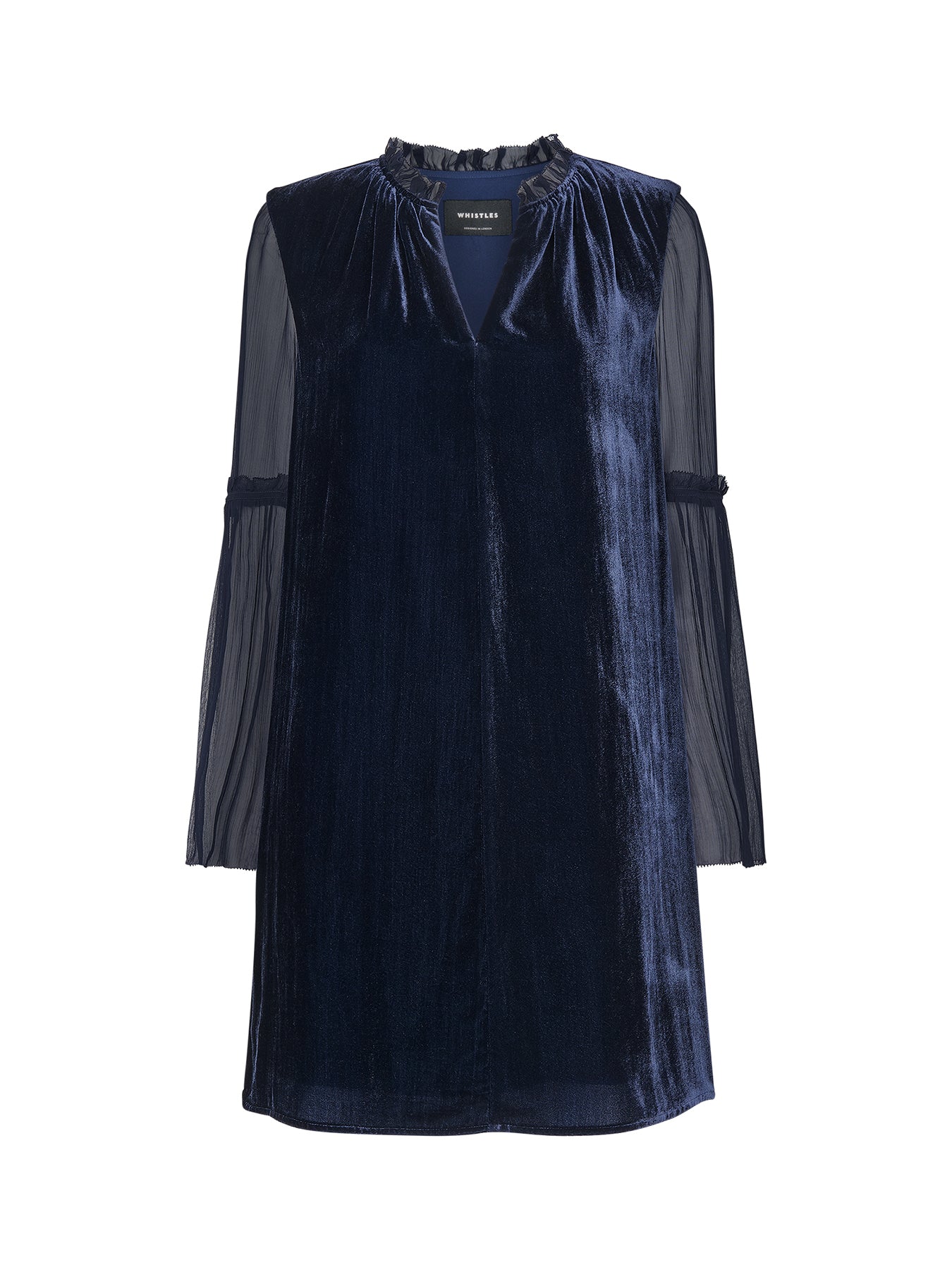 Velvet Sheer Sleeve Dress