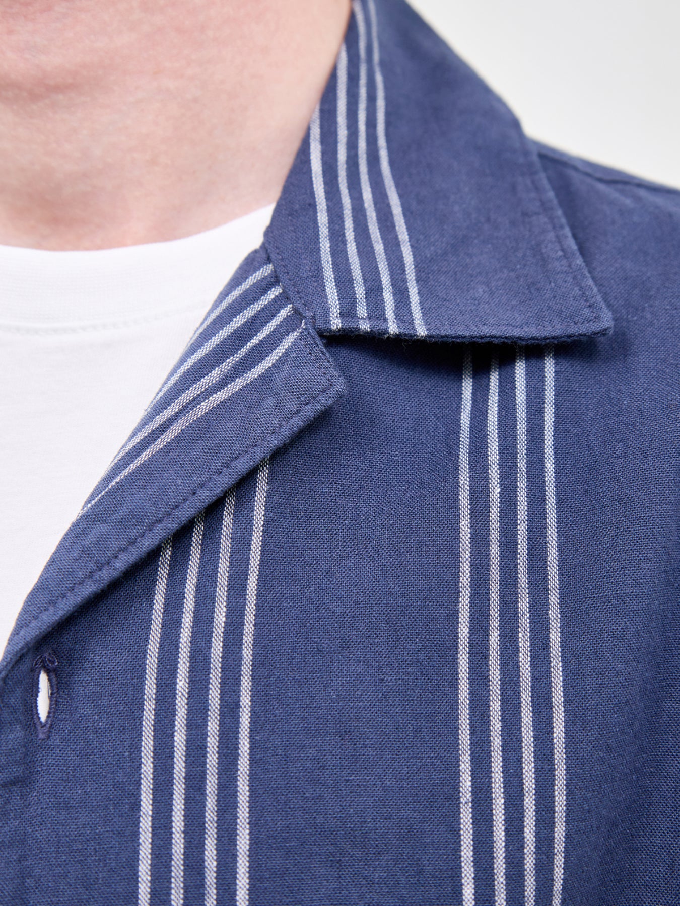 Breeze Stripe Short Sleeve Shirt Navy