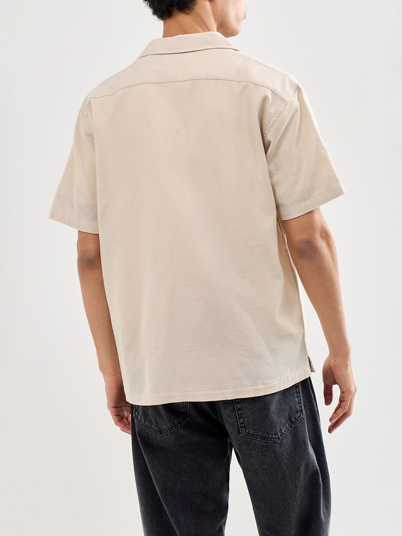 Global Waffle Resort Shirt Beige