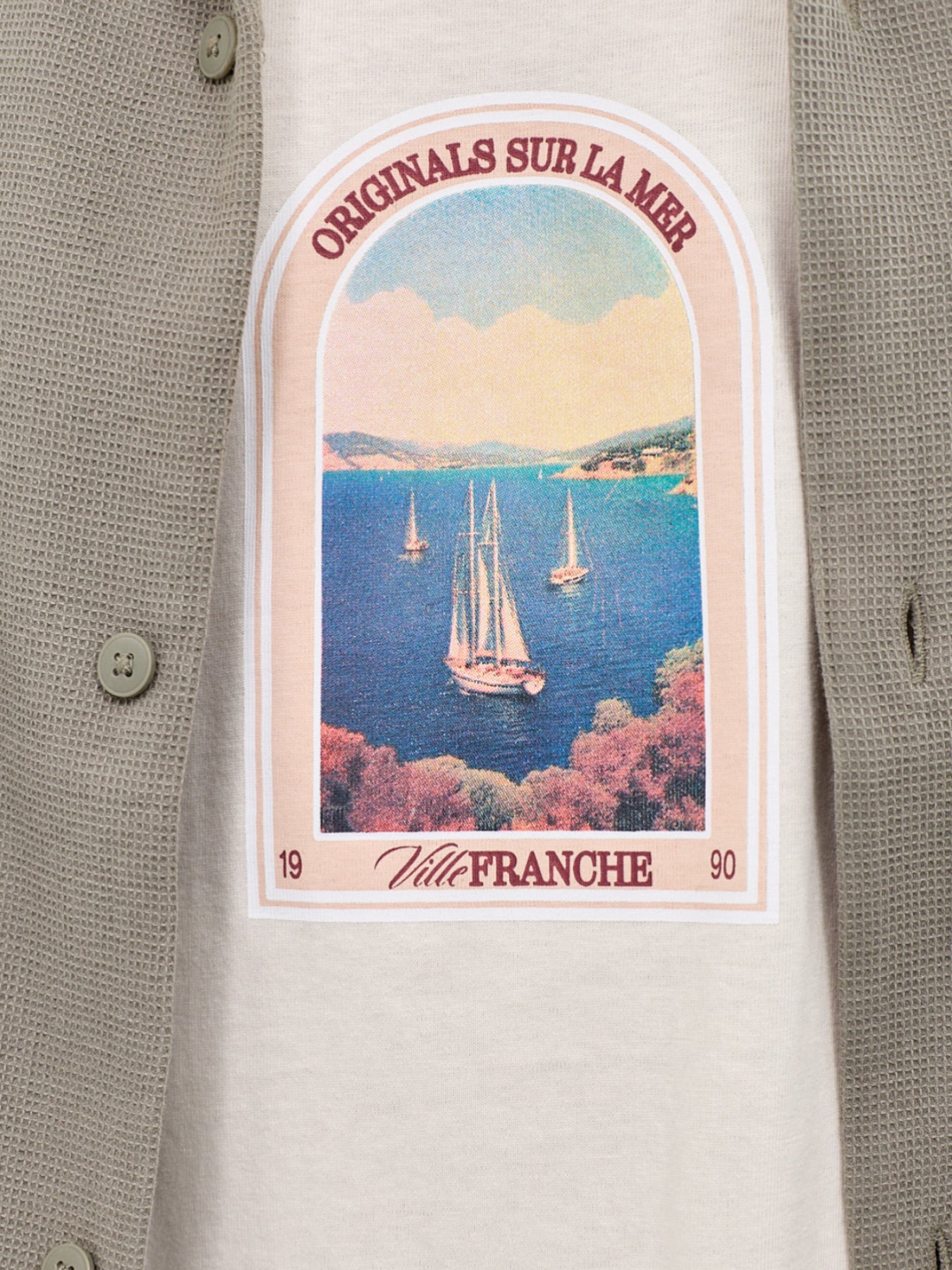 Global Waffle Resort Shirt Olive