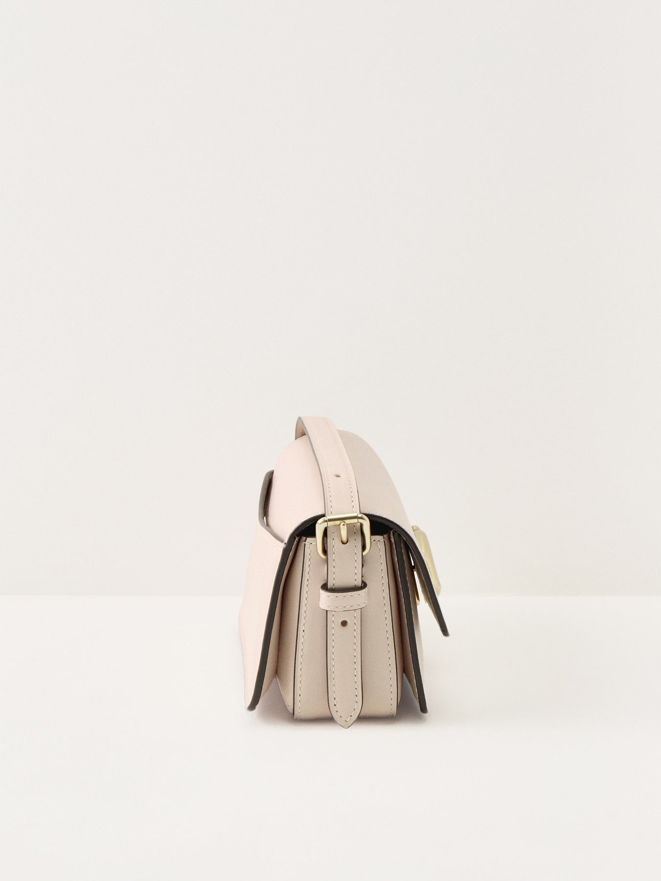 Refined Calf Leather Zoe Shoulder Bag White