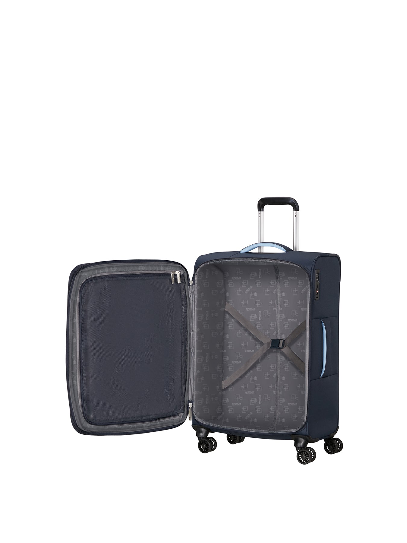 Cloudrider Medium Expandable Spinner Suitcase 49cm Sky Navy