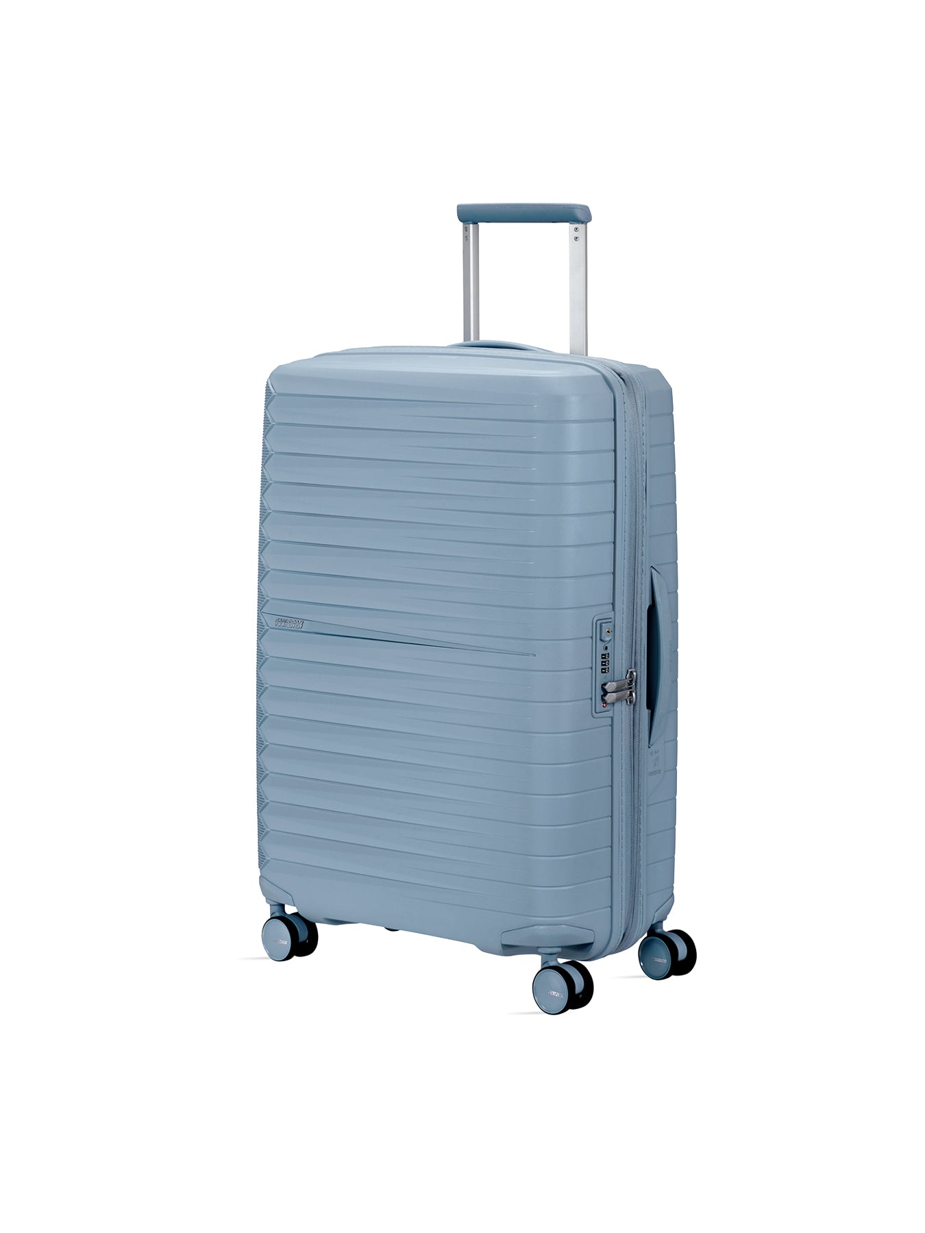 Medium Spinner Suitcase Steel 68cm Blue