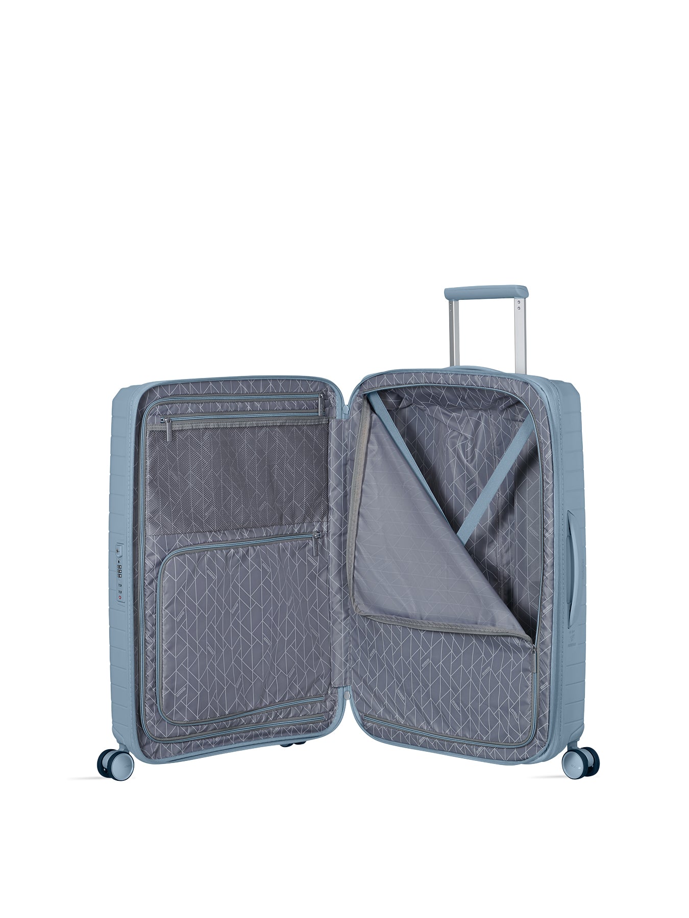 Medium Spinner Suitcase Steel 68cm Blue