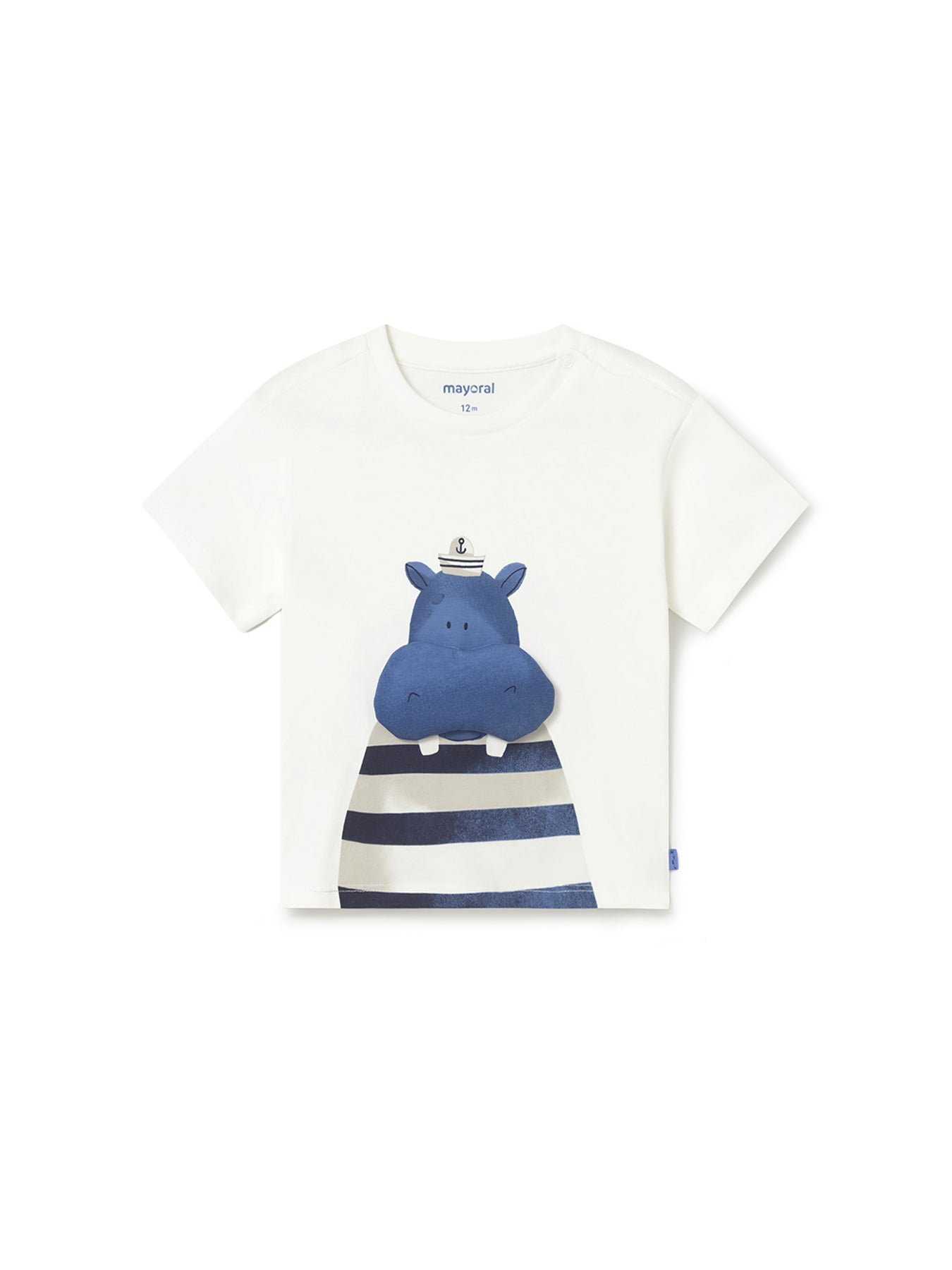 Baby Hippo Short Sleeve T-Shirt White