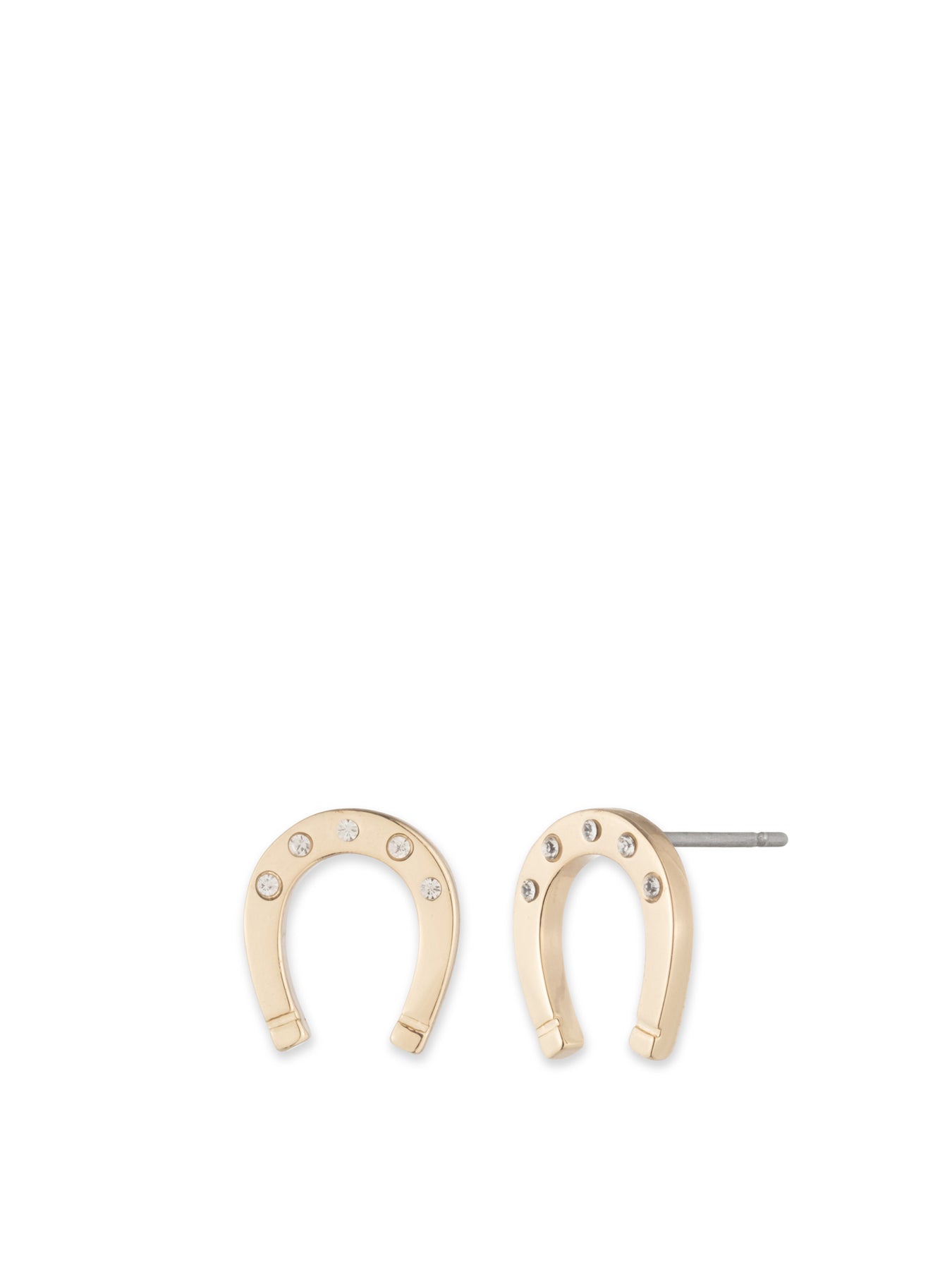Horseshoe Stud Earrings Gold