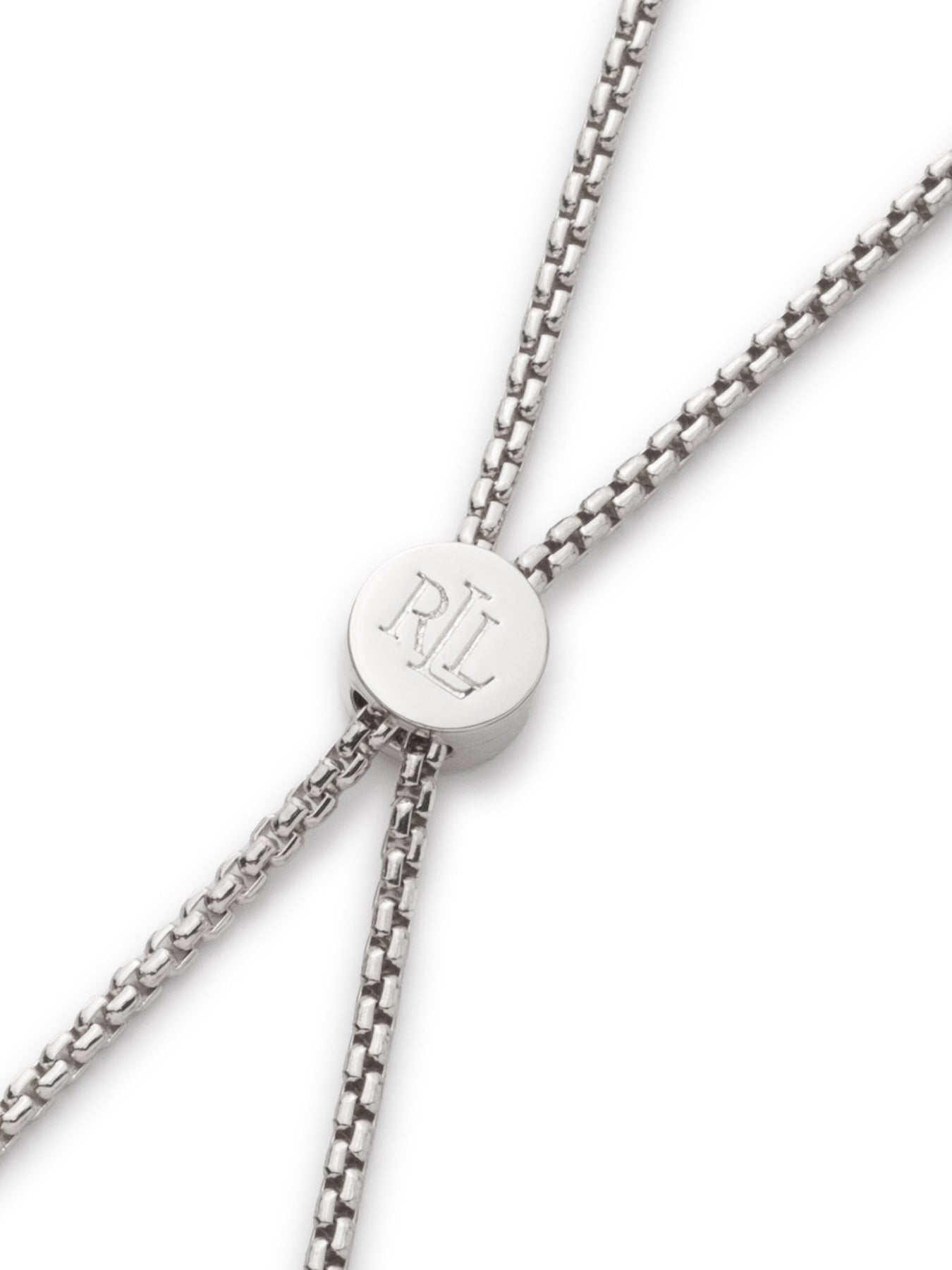 40 Inch Adjustable Logo Pendant Necklace Silver