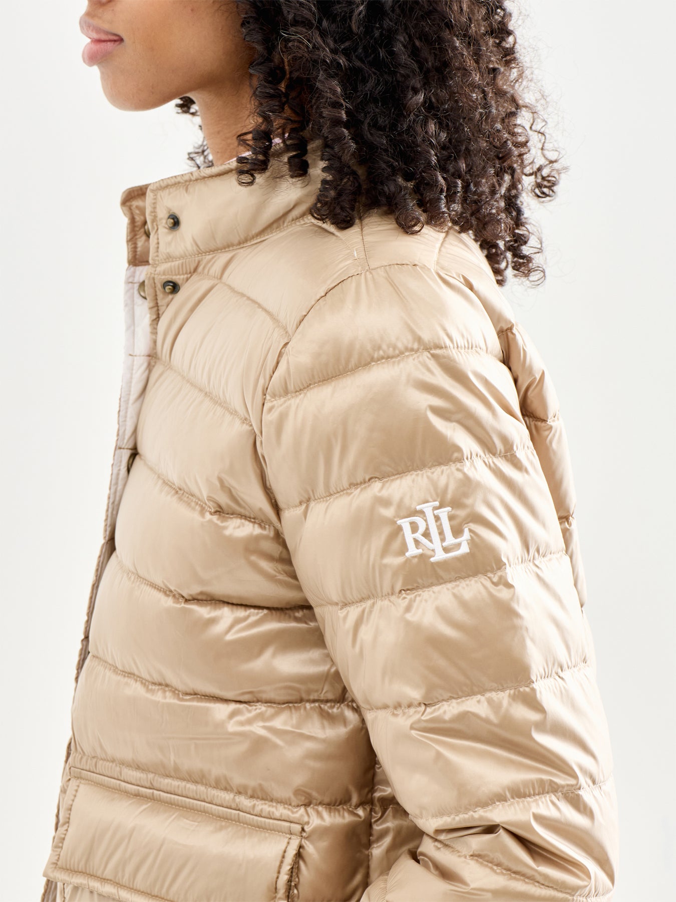 23 Inch Insulated Coat Beige
