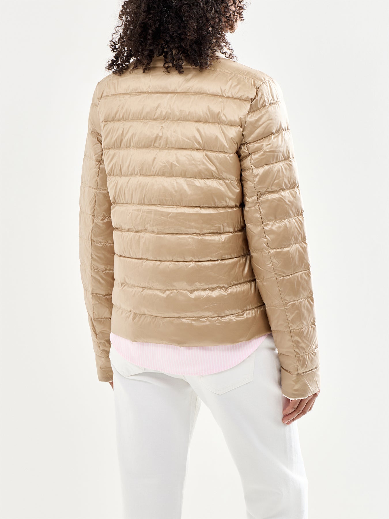 23 Inch Insulated Coat Beige