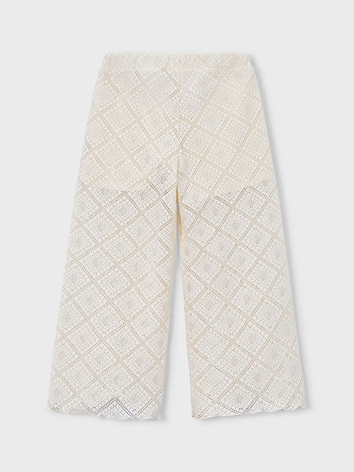 Kids’ Crochet Trousers Cream
