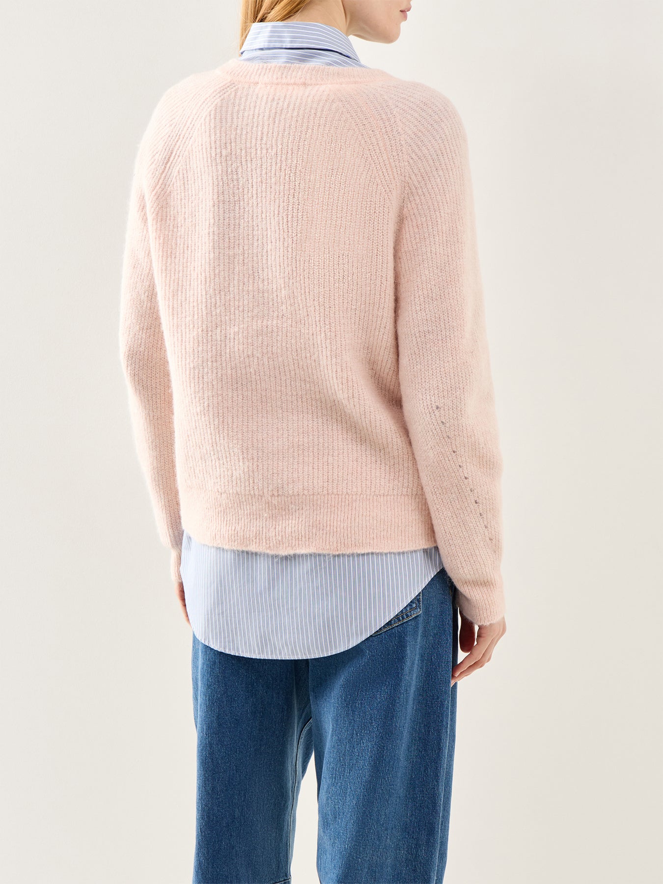 Lulu Long Sleeve Knit Short Cardigan Pink