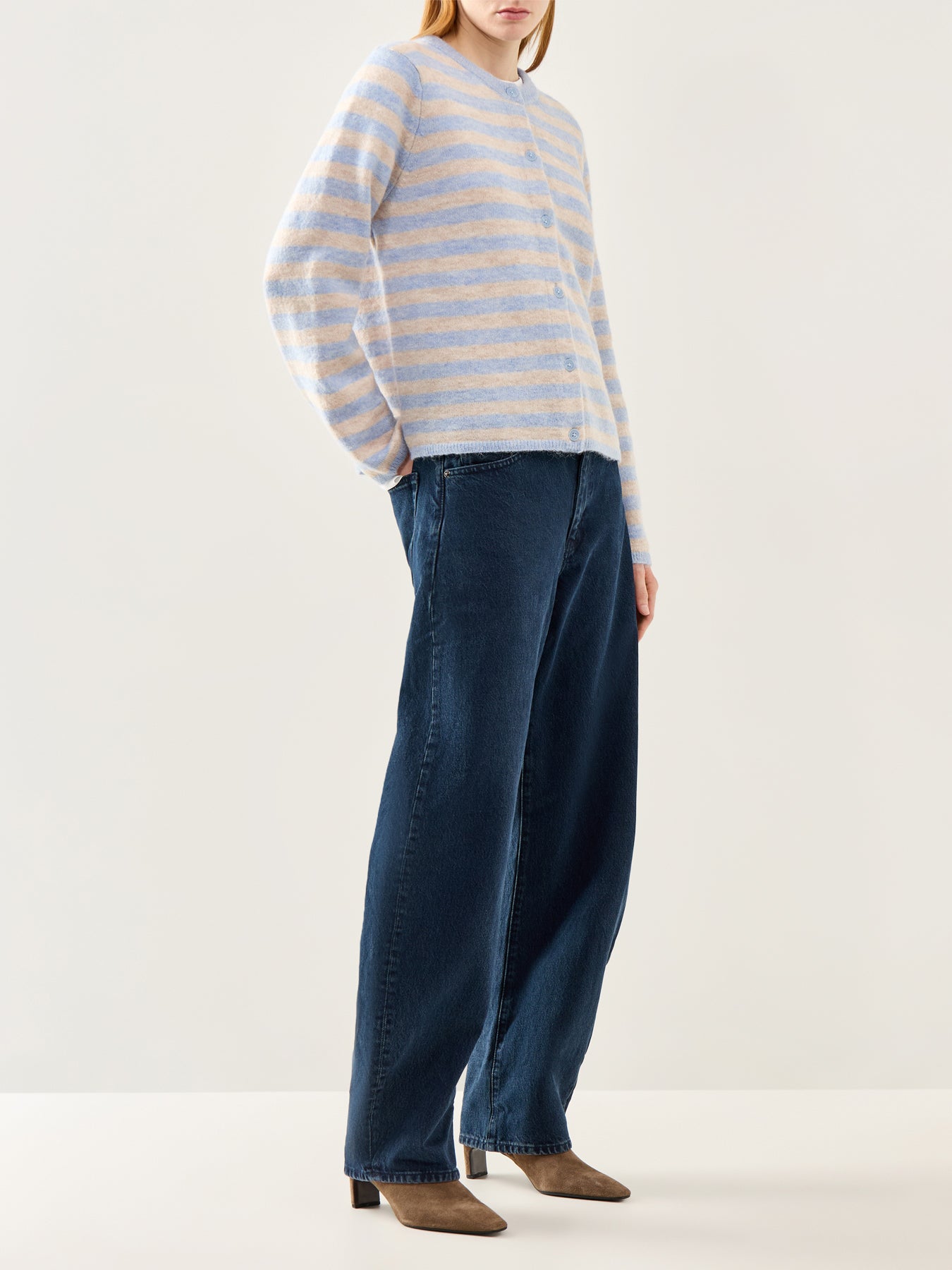 Lulu Long Sleeve Knit Cardigan Blue