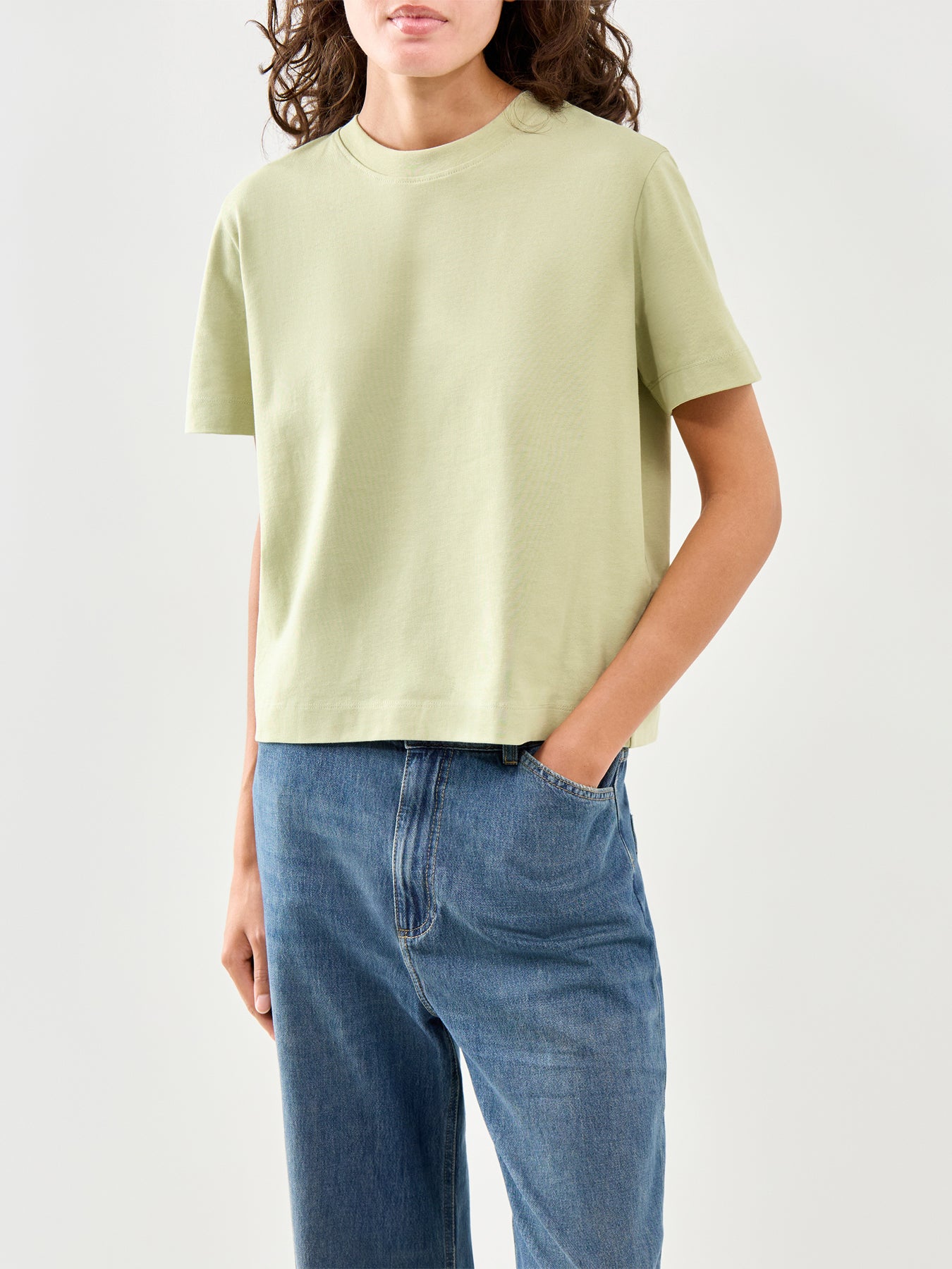 Essential Short Sleeve Boxy T-Shirt Lint