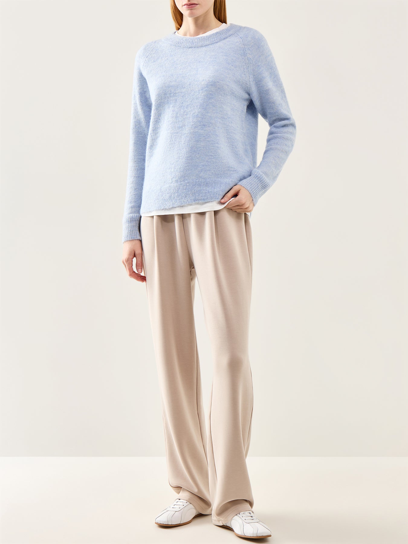 Tenny High-Waist Trousers Cream