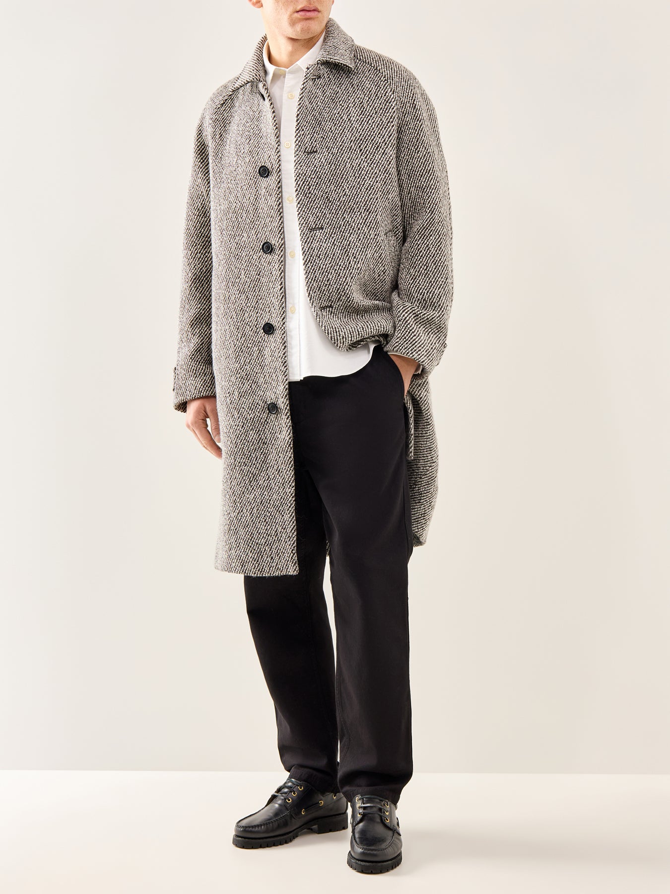 Sander Relaxed Oxford Shirt White