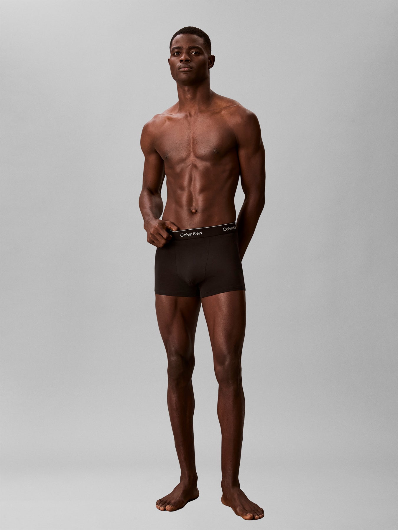 Icon Cotton Relaxed Fit Trunks 3 Pack Black