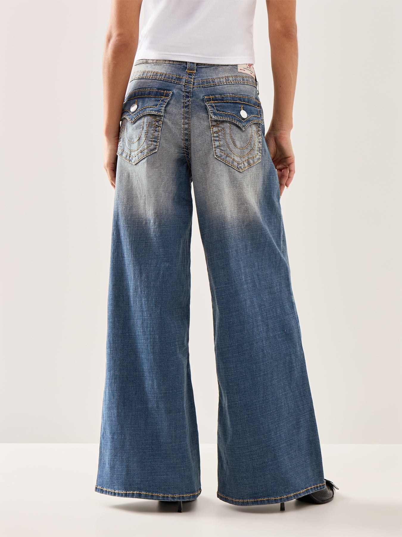 Jessie Super Baggy Flap Jeans Blue