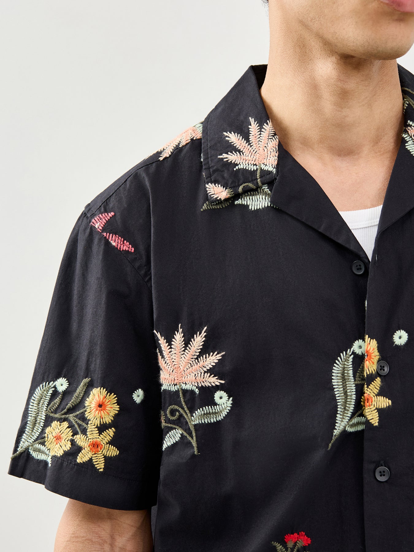 Edward Relaxed Short Sleeve Shirt Black