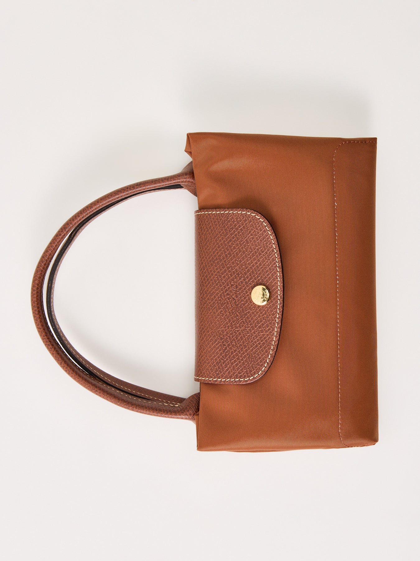 Le Pliage Medium Nylon Handbag Cognac