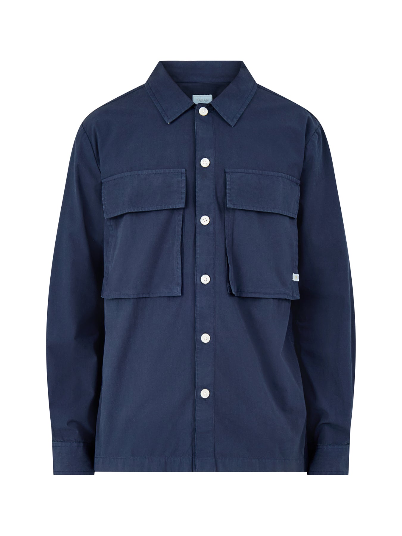 Cotton Long Sleeve Shirt Navy