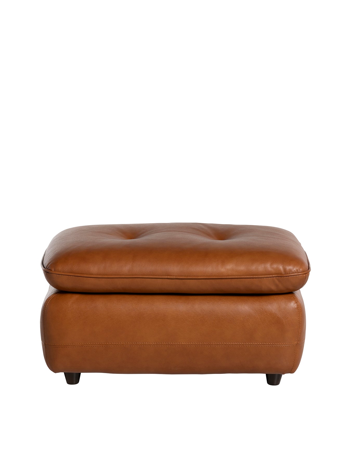 Pelle Footstool Brown