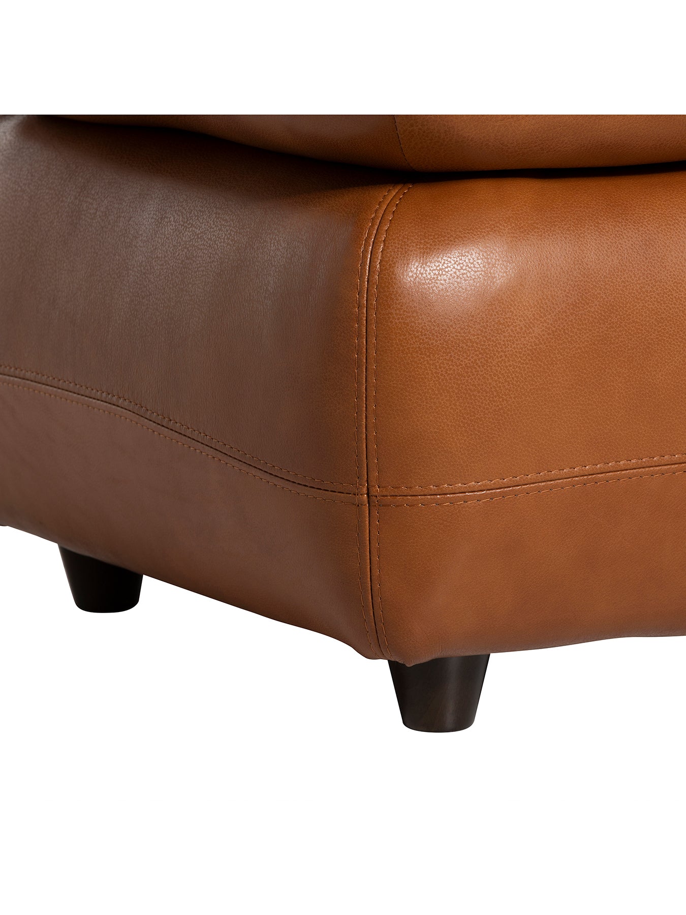 Pelle Footstool Brown