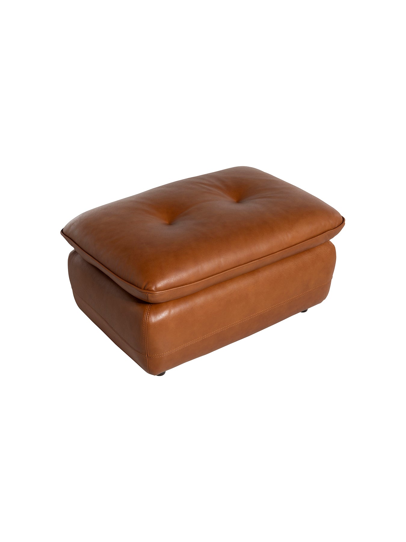 Pelle Footstool Brown