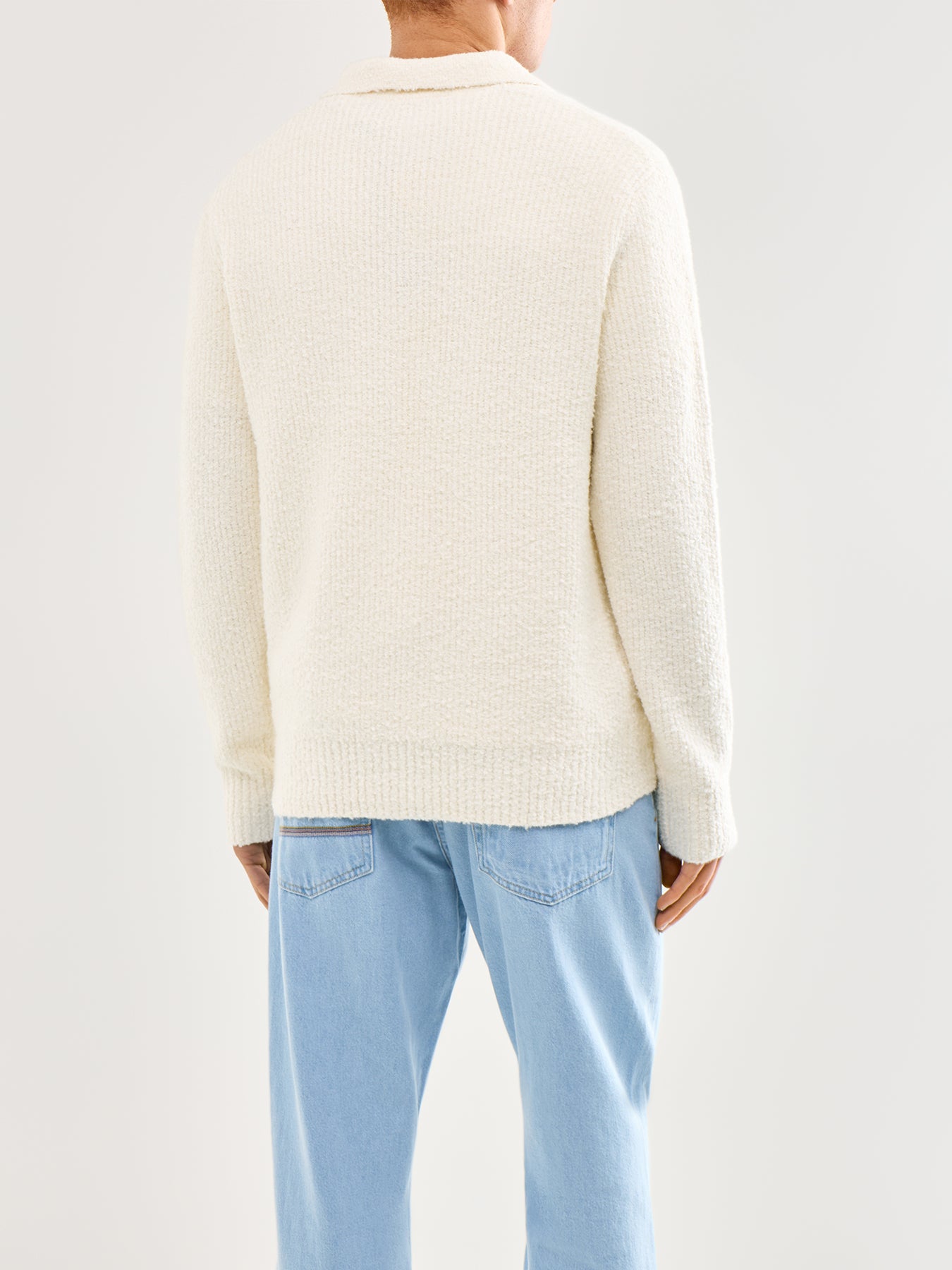 Onsdale Relaxed Long Sleeve Polo Knit Cream