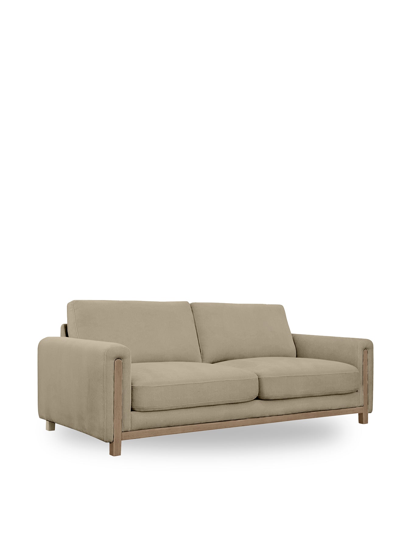 Reynard Fabric Three Seater Sofa Neutral