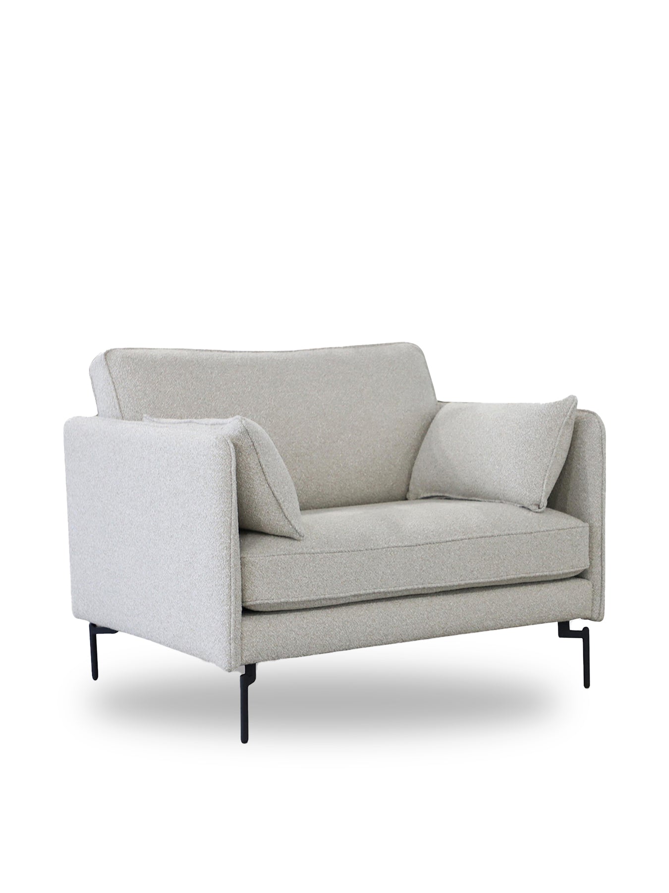 Juneau Grey Fabric Armchair