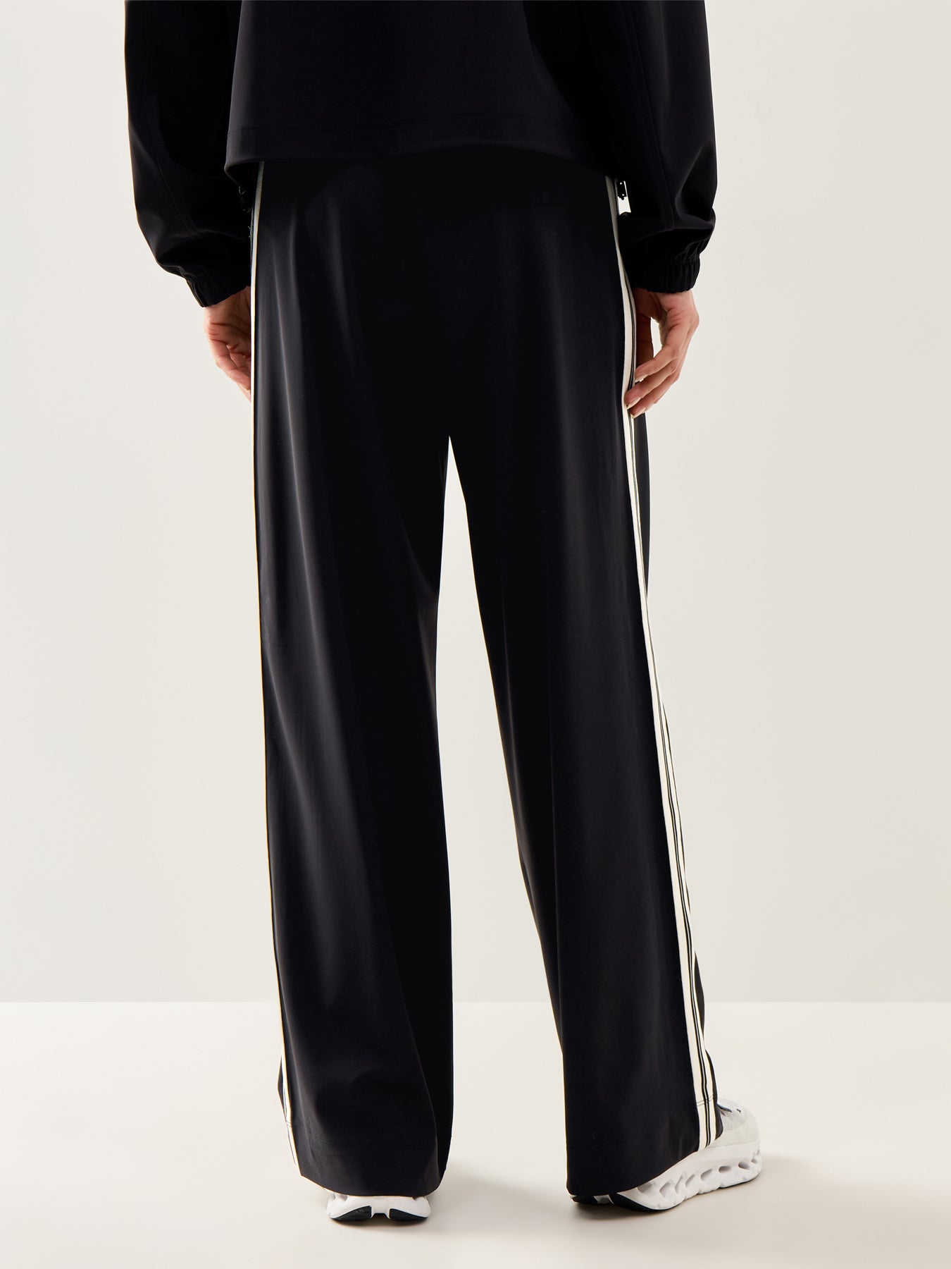 Explorer Side Stripe Wide Leg Black