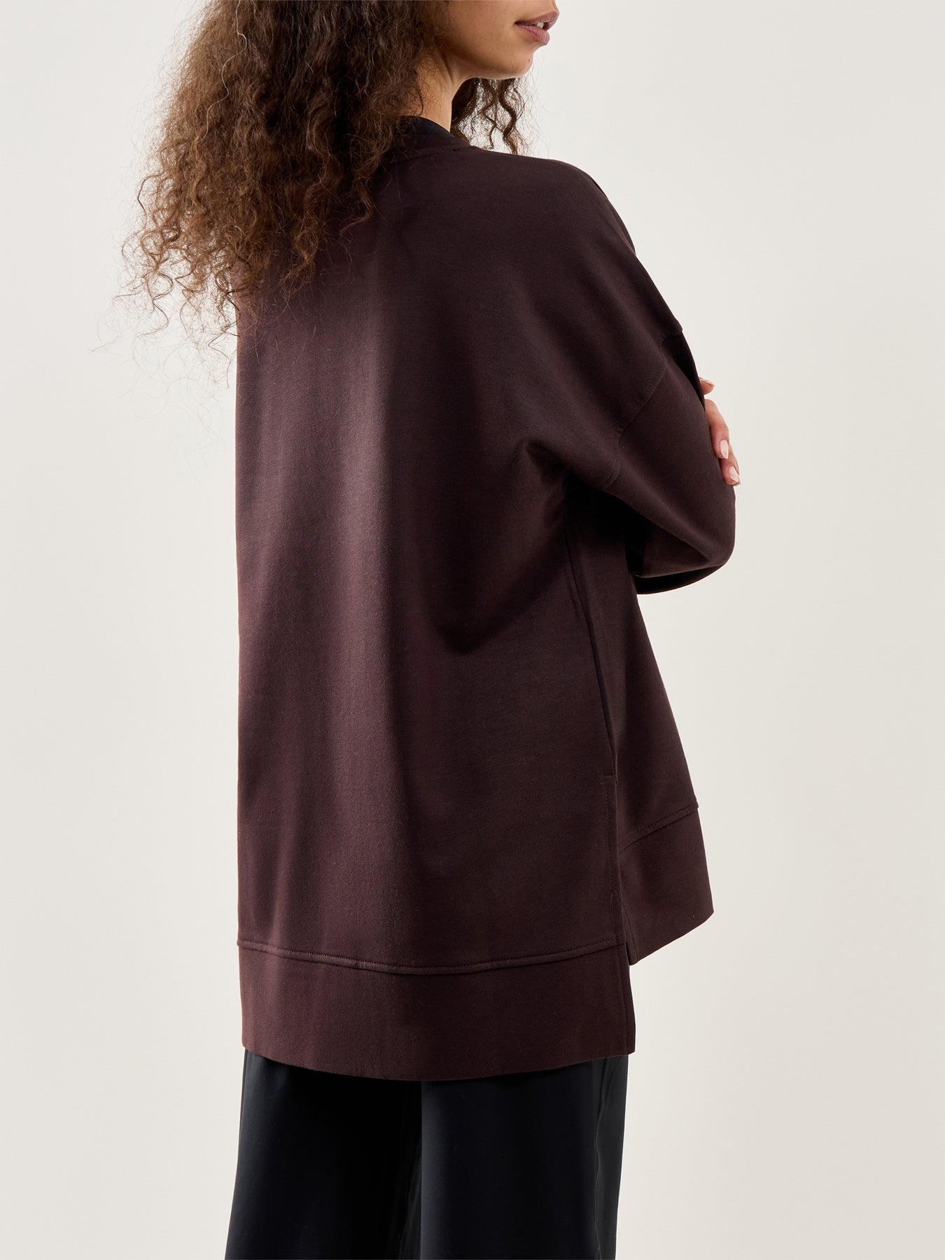 After Class Longline Sweatshirt Brown