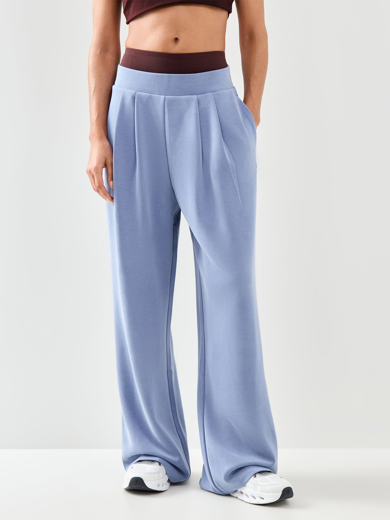 Sand Wash Wide Leg Trouser Blue